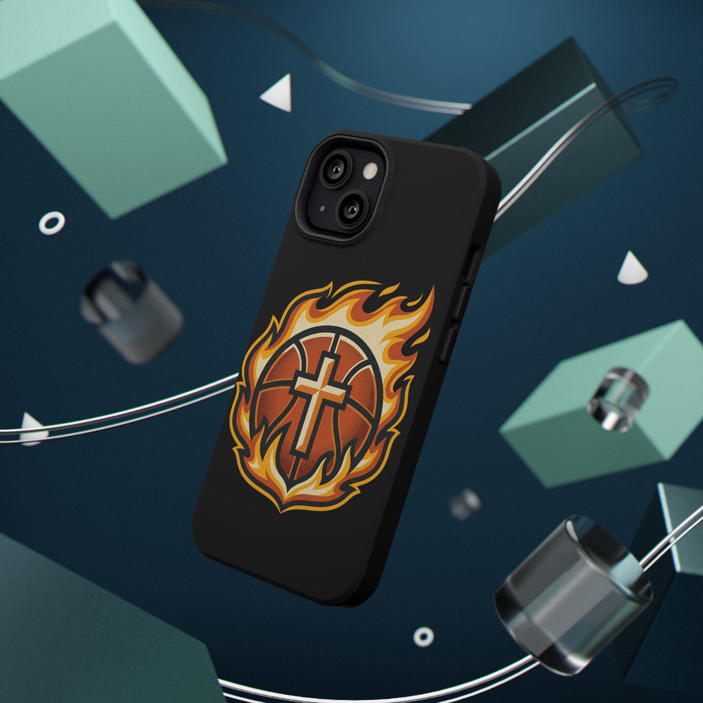 Basketball with cross and fire Impact-Resistant Cases