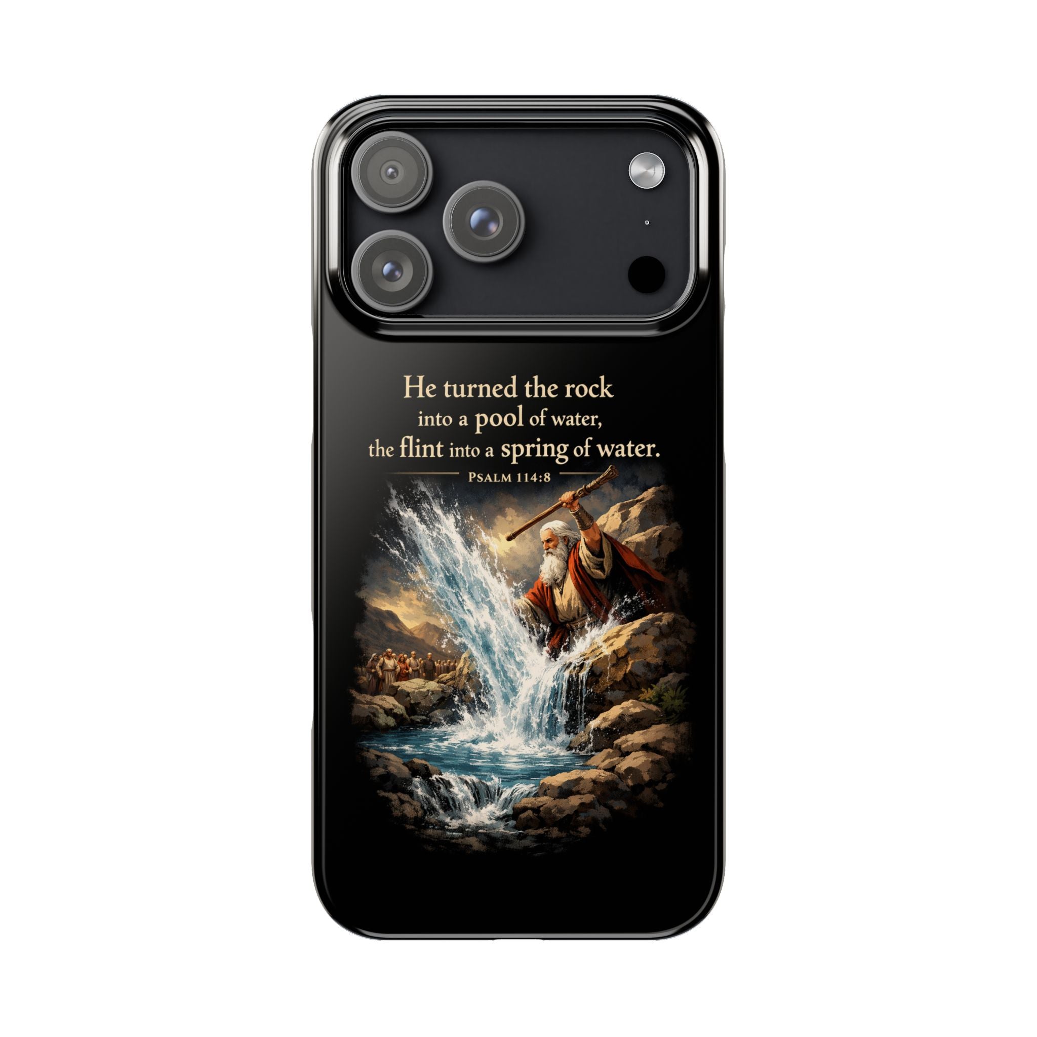Psalms 114:8 Slim Phone Cases