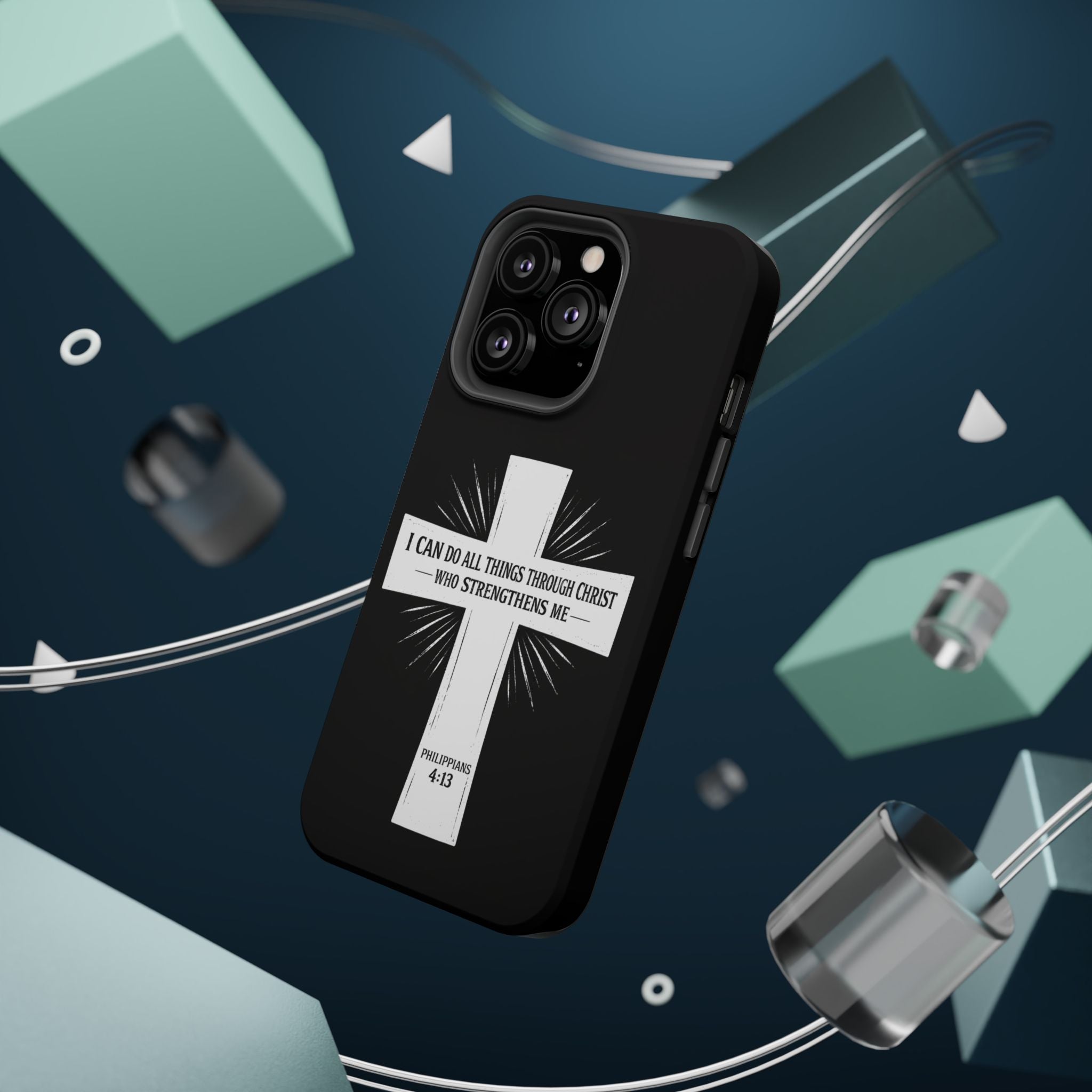 Philippians 4:13 Magnetic Impact-Resistant Cases