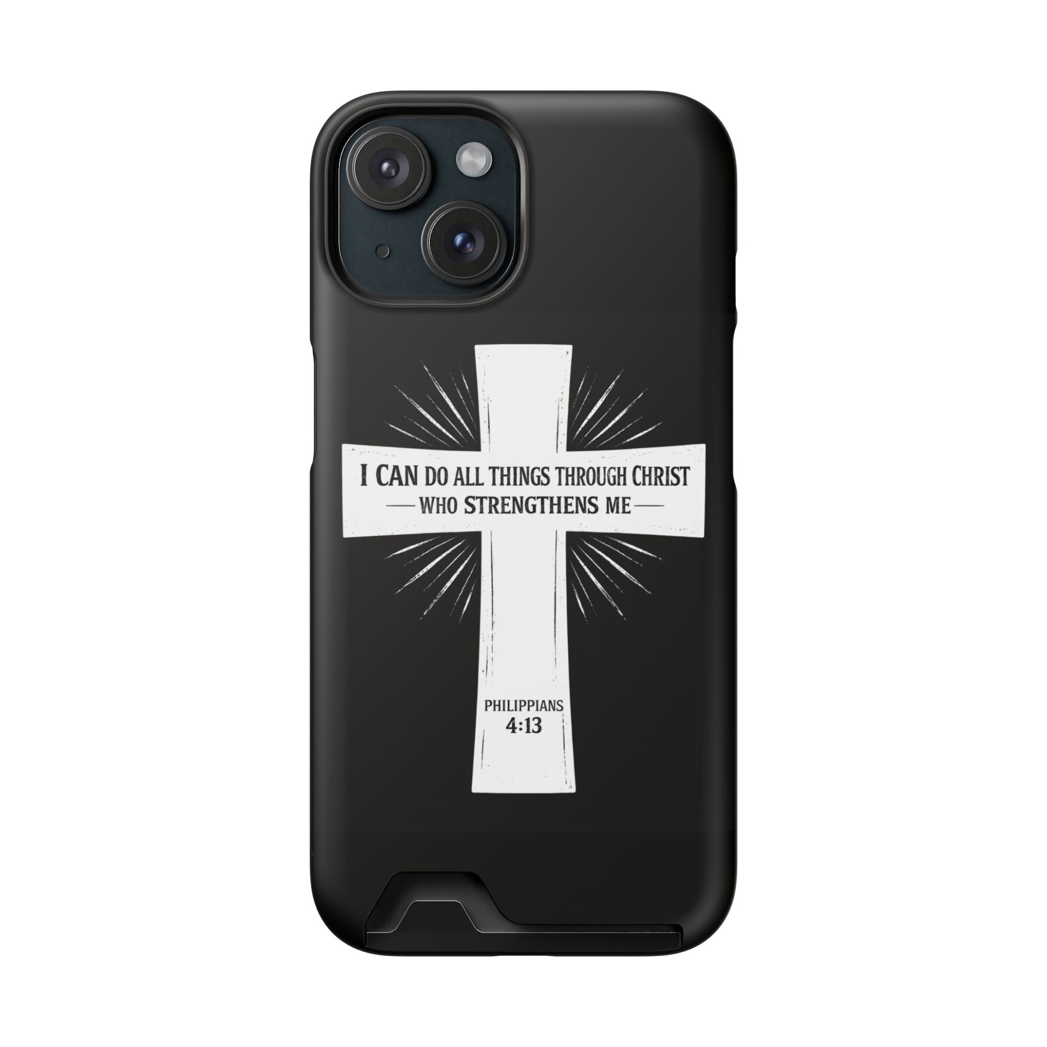 Philippians 4:13 Phone Case (Card Holder)