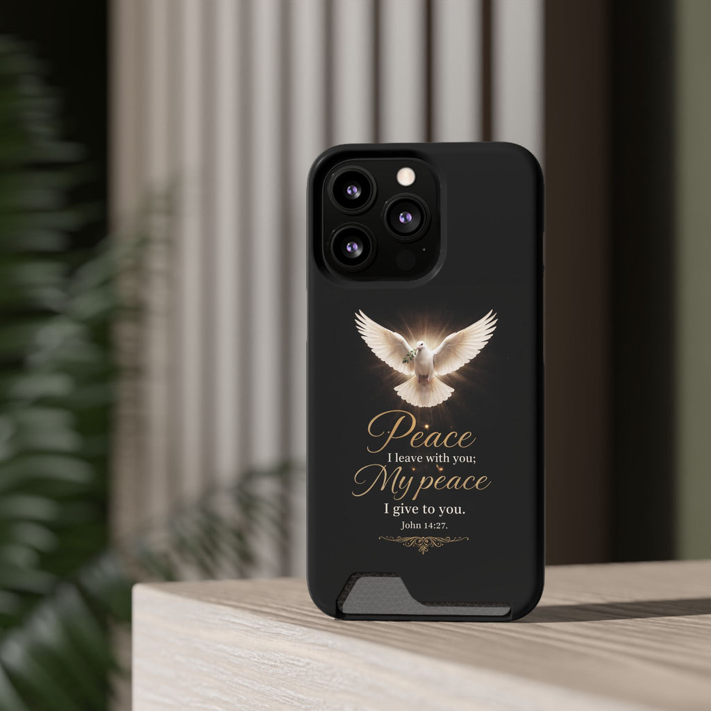 John 14:27 Phone Case With Card Holder