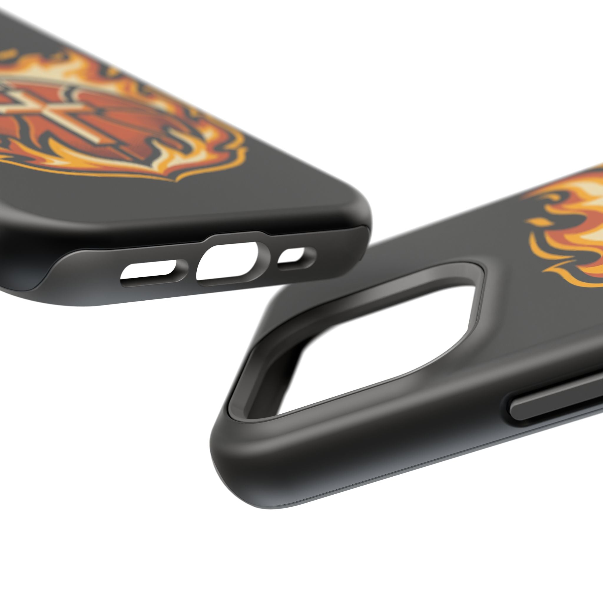 Basketball with cross and fire Impact-Resistant Cases