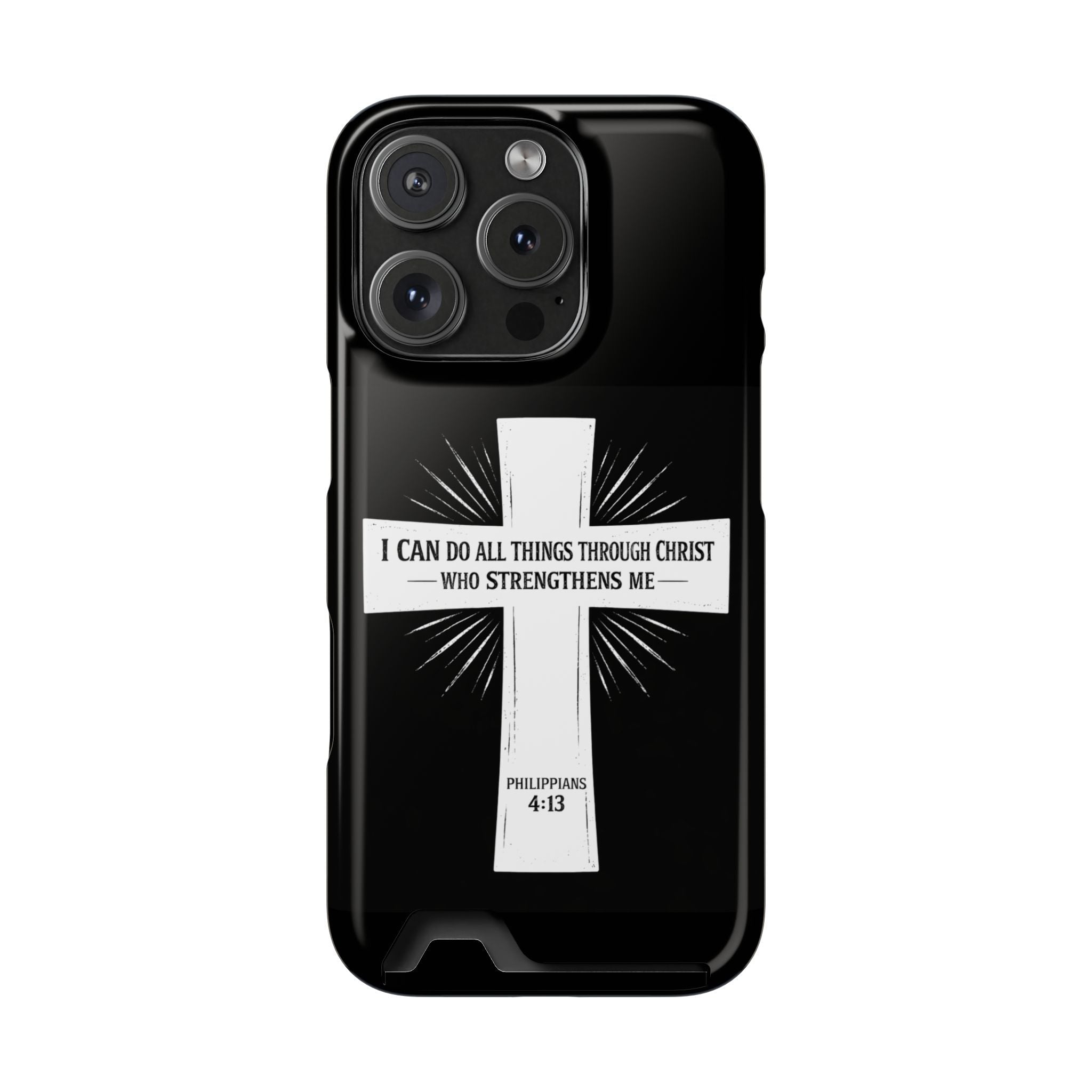 Philippians 4:13 Phone Case (Card Holder)