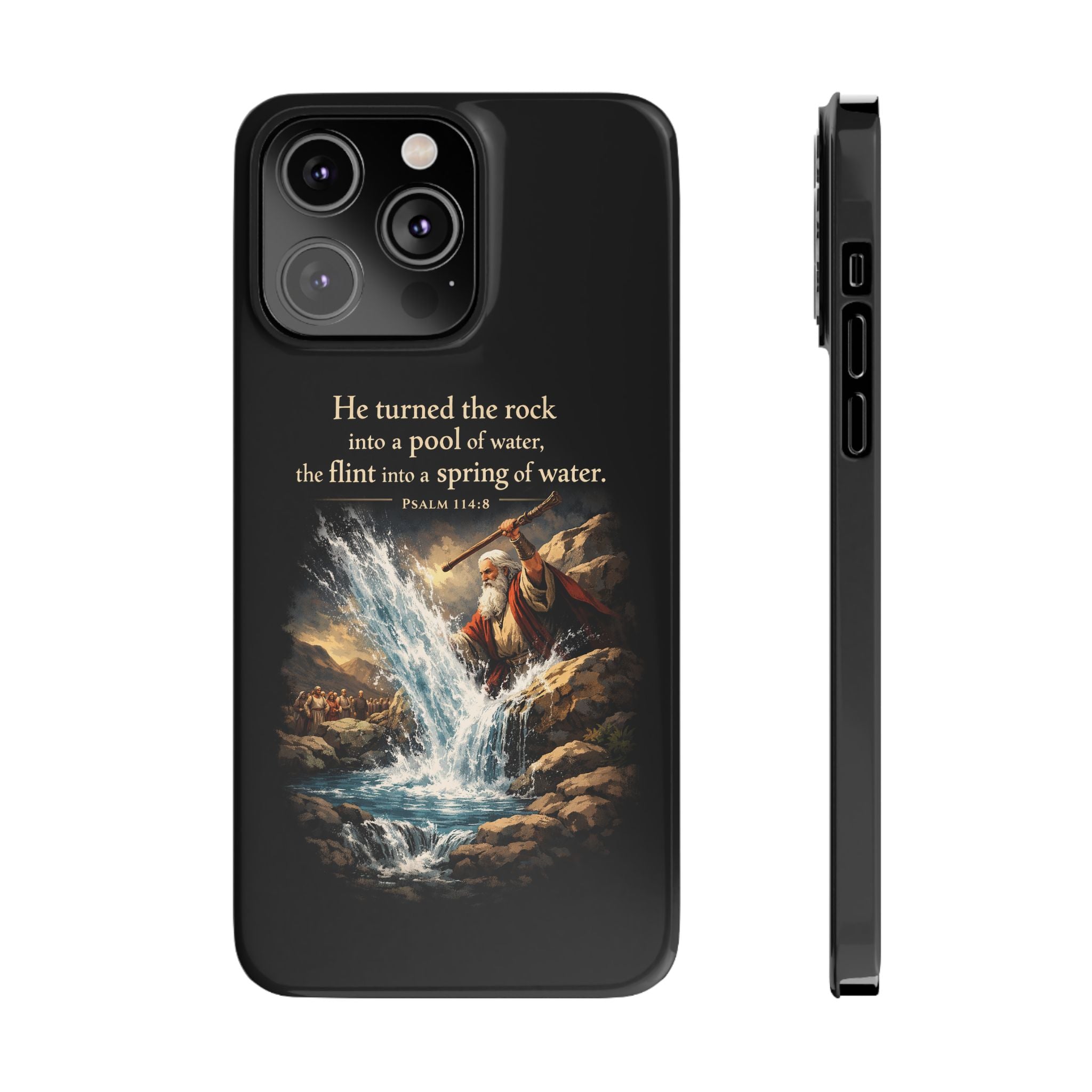 Psalms 114:8 Slim Phone Cases