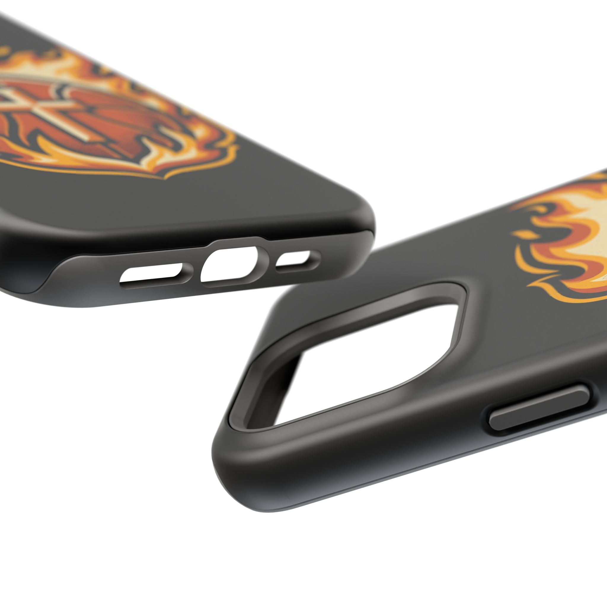 Basketball with cross and fire Impact-Resistant Cases
