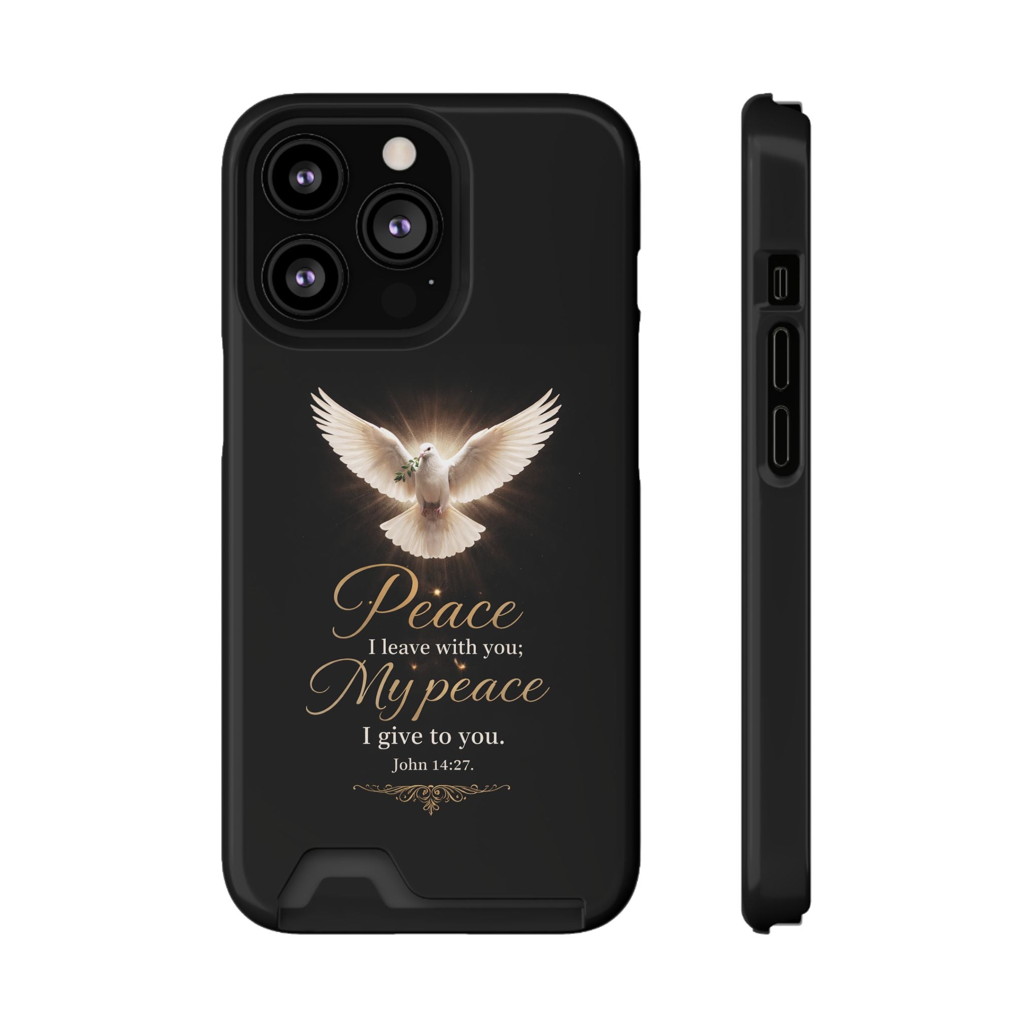 John 14:27 Phone Case With Card Holder
