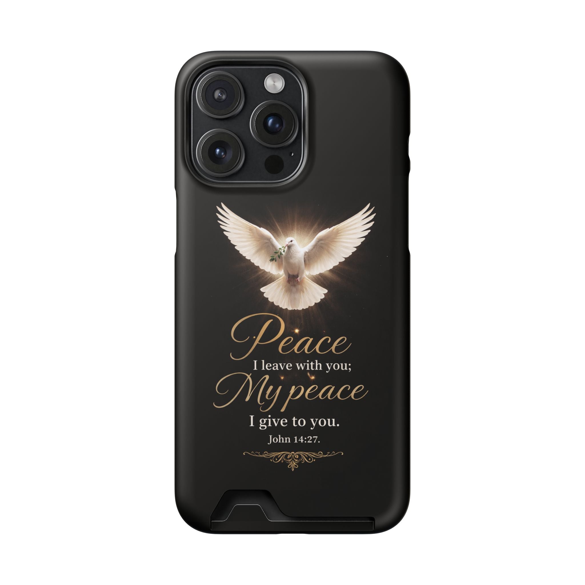 John 14:27 Phone Case With Card Holder