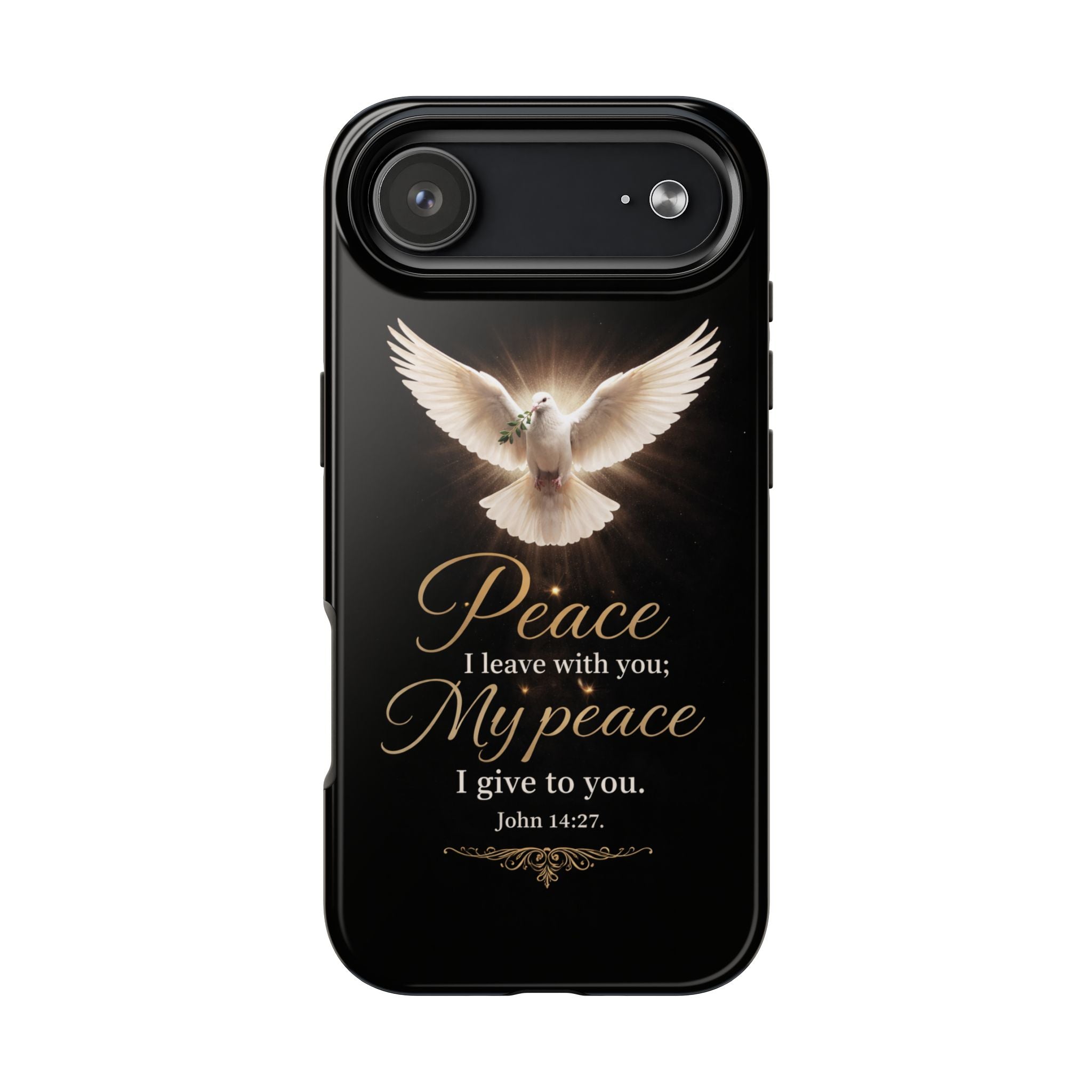 Dove with John 14:27 Tough Phone Cases