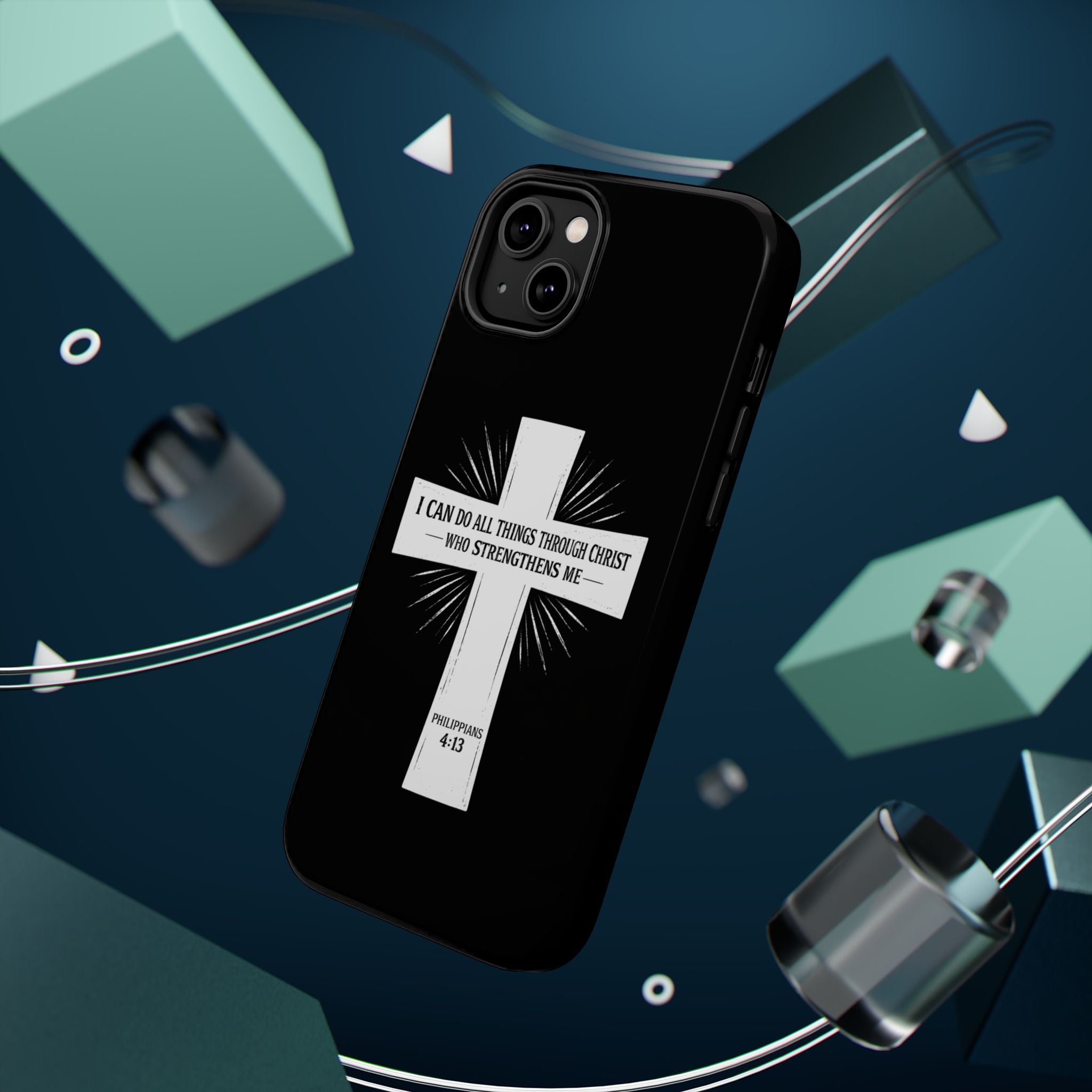 Philippians 4:13 Magnetic Impact-Resistant Cases