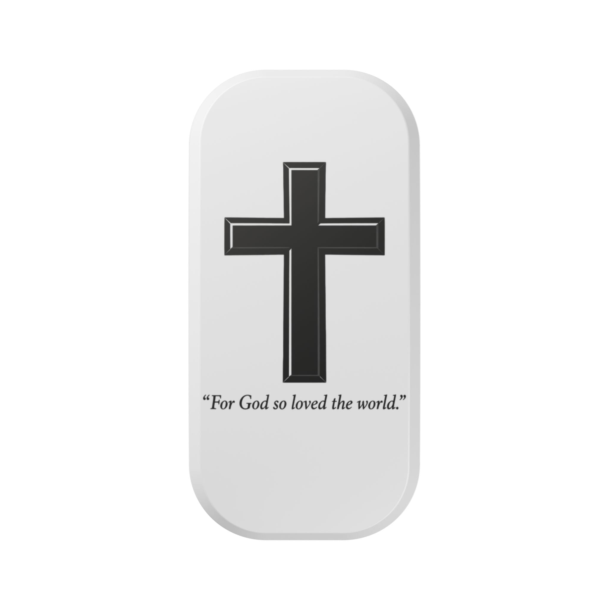 Cross with John 3:16 Clickit Phone Stand