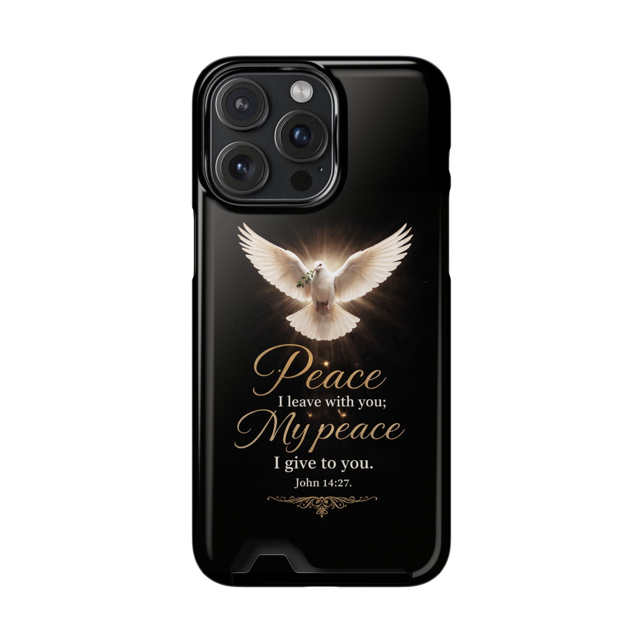 John 14:27 Phone Case With Card Holder