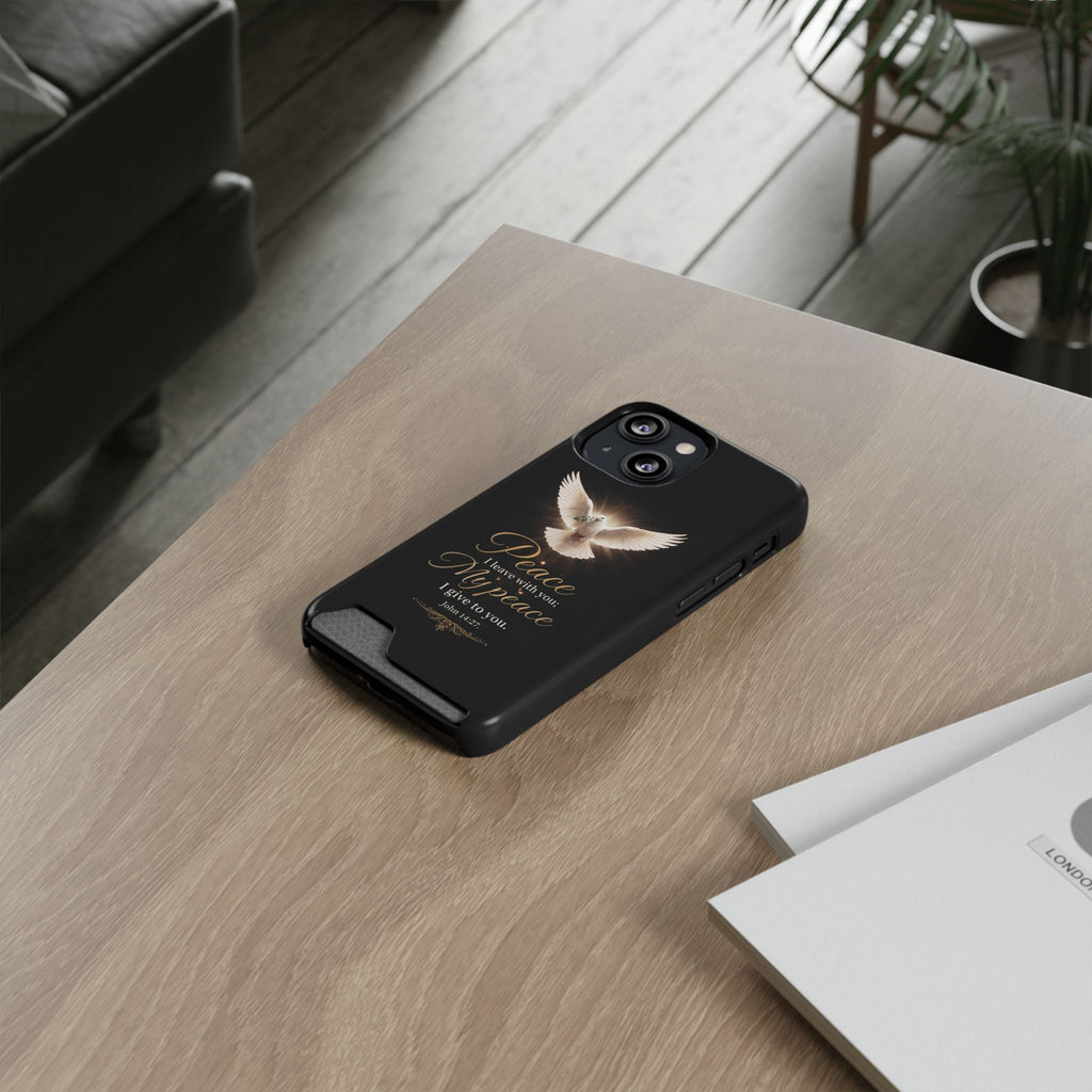 John 14:27 Phone Case With Card Holder