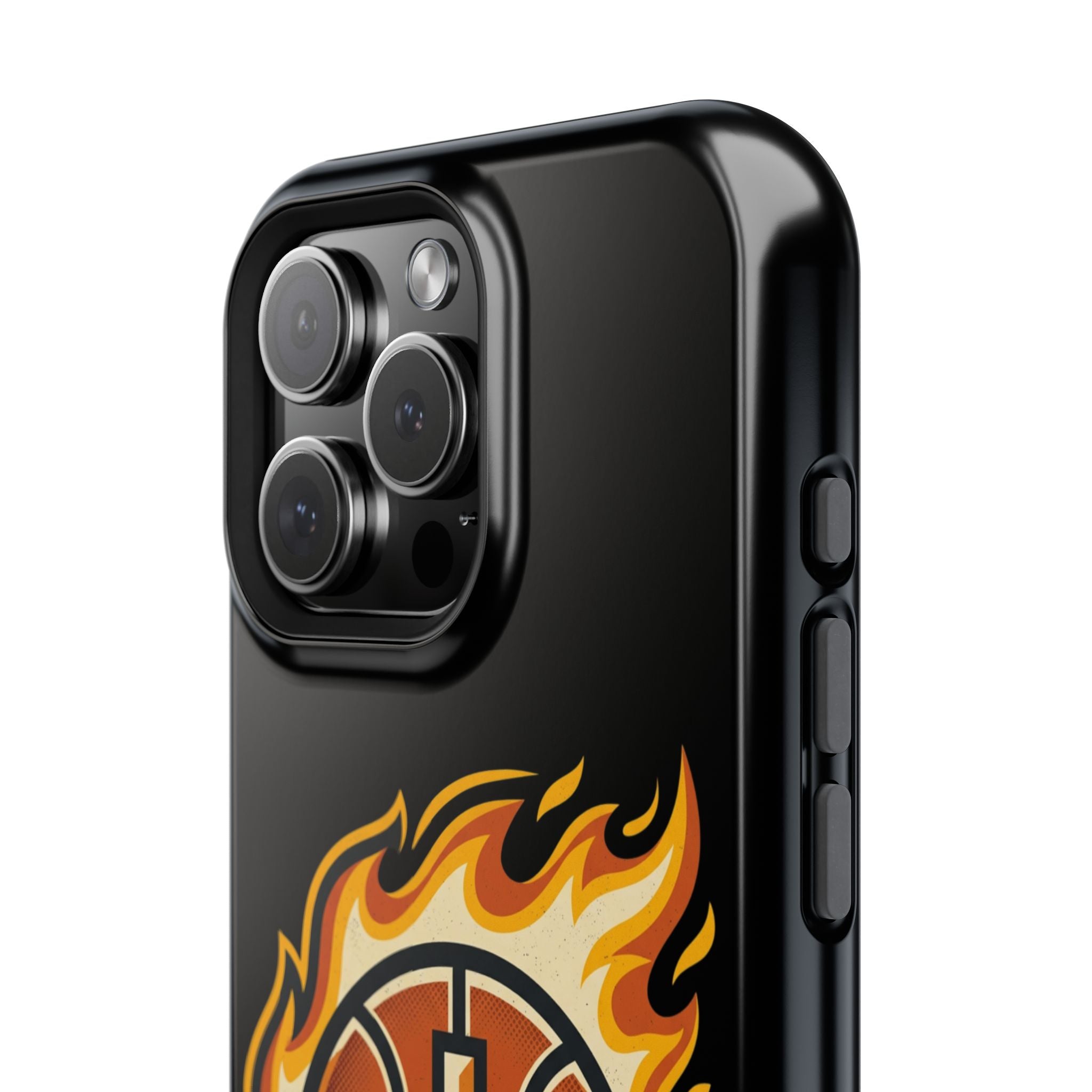 Basketball with cross and fire Impact-Resistant Cases