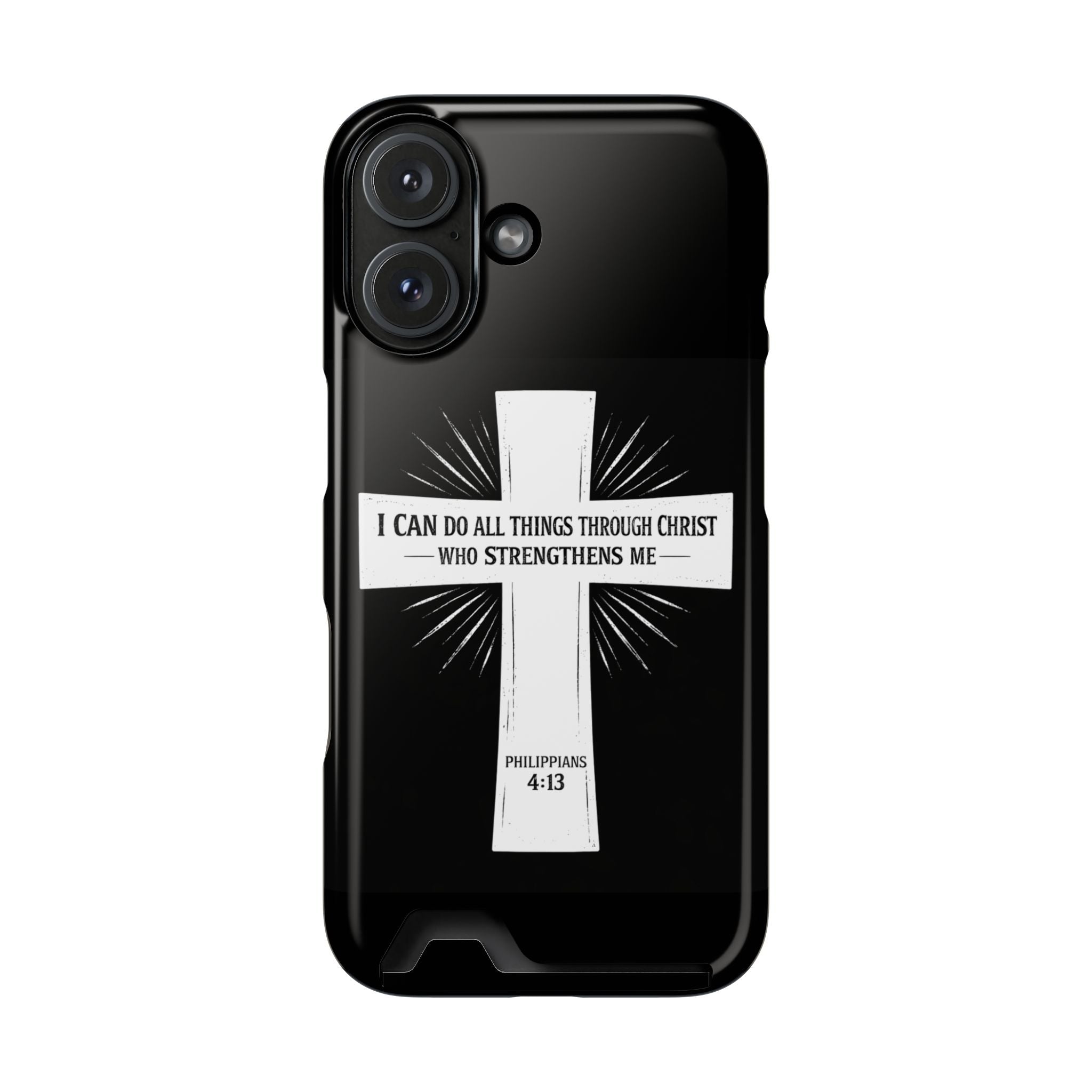 Philippians 4:13 Phone Case (Card Holder)