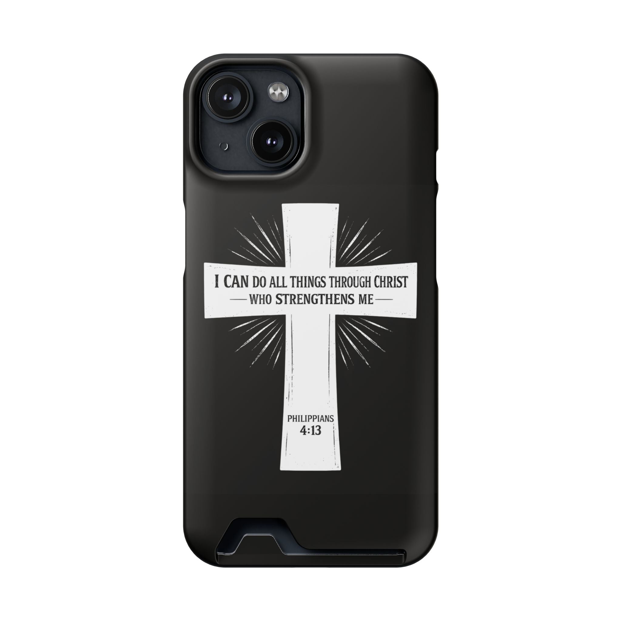 Philippians 4:13 Phone Case (Card Holder)