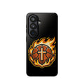Basketball with cross and fire Impact-Resistant Cases