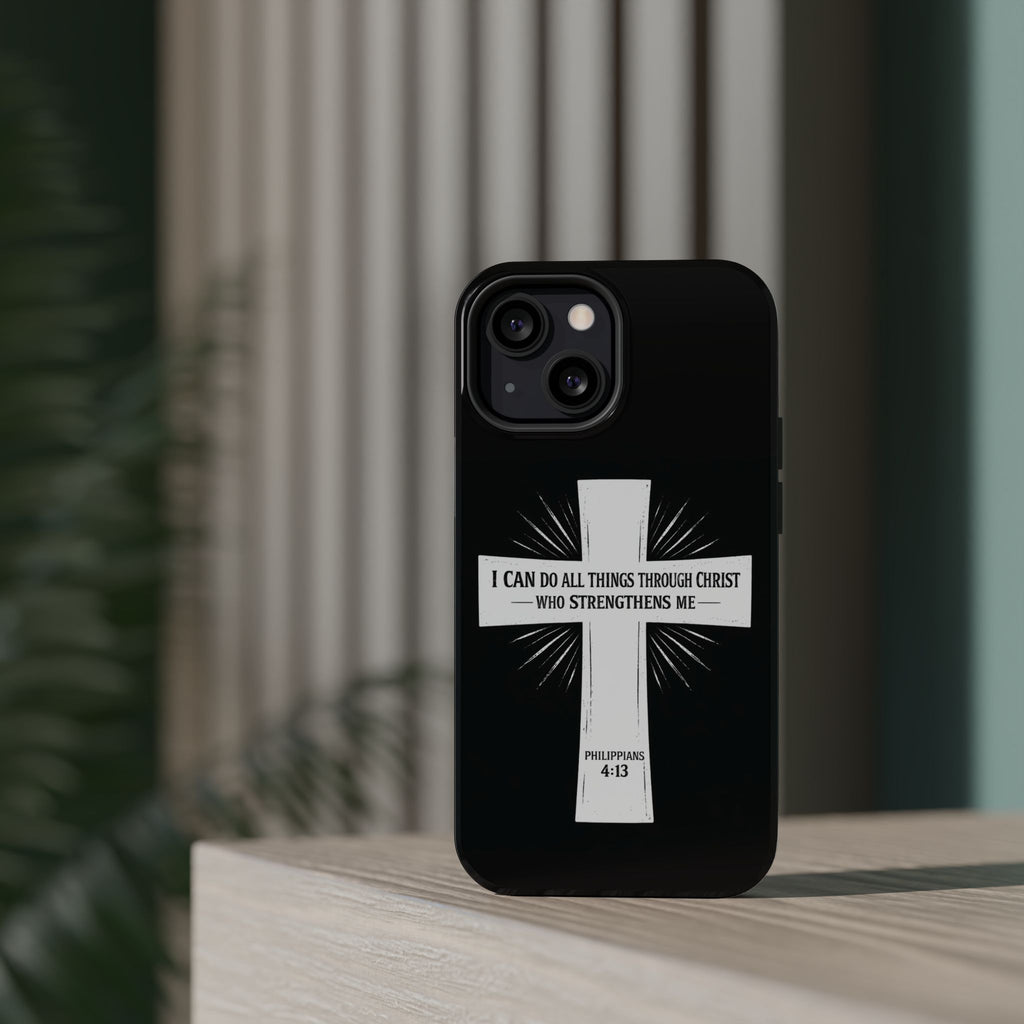 Philippians 4:13 Magnetic Impact-Resistant Cases