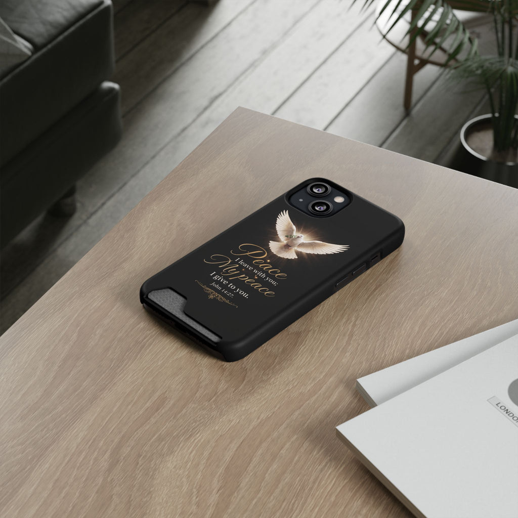 John 14:27 Phone Case With Card Holder