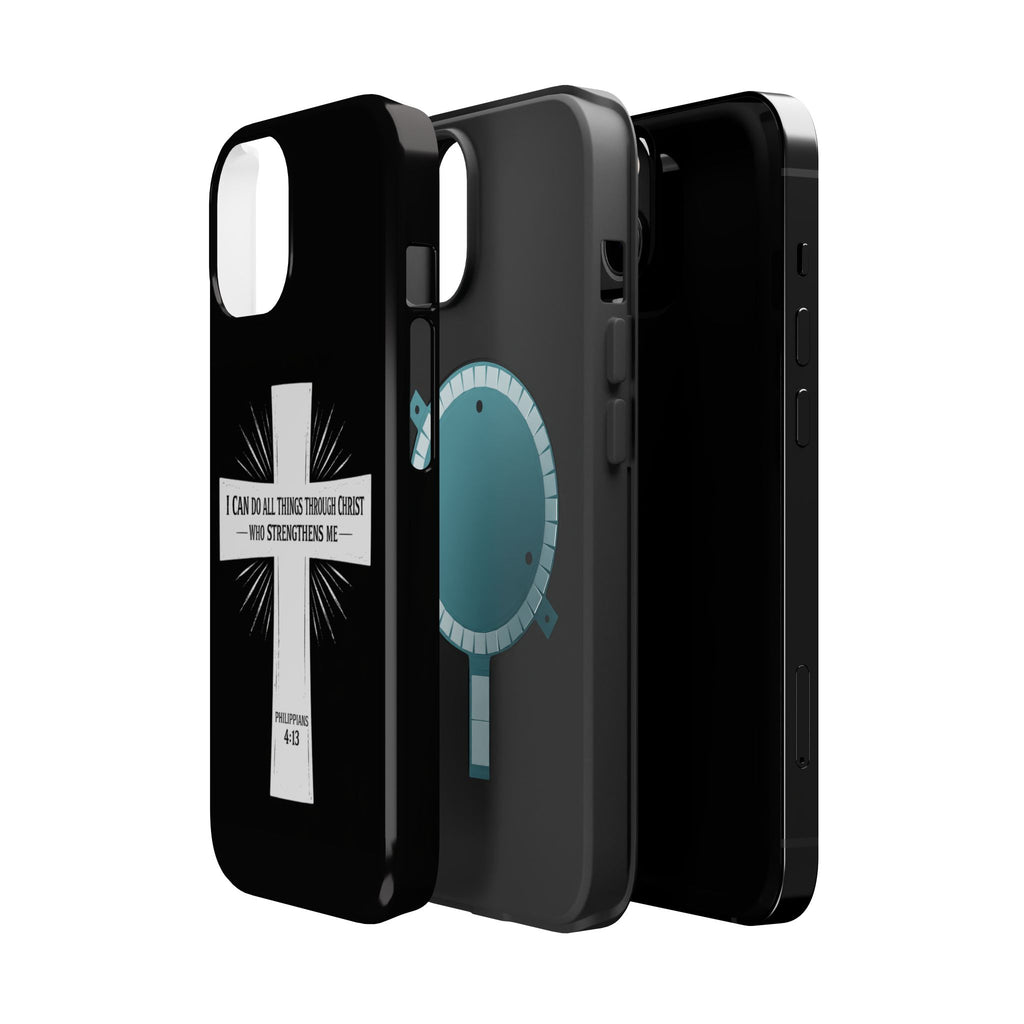 Philippians 4:13 Magnetic Impact-Resistant Cases
