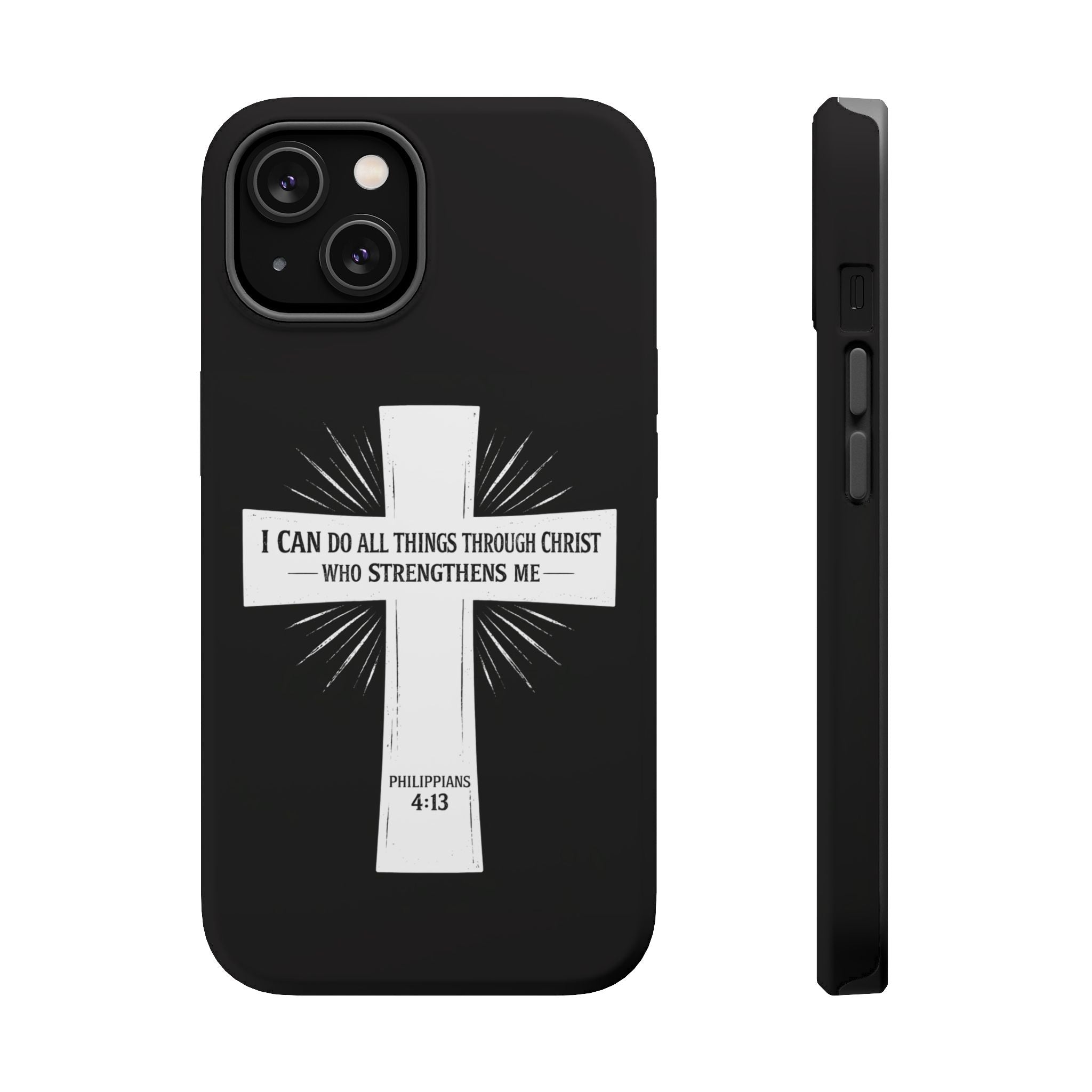 Philippians 4:13 Magnetic Impact-Resistant Cases