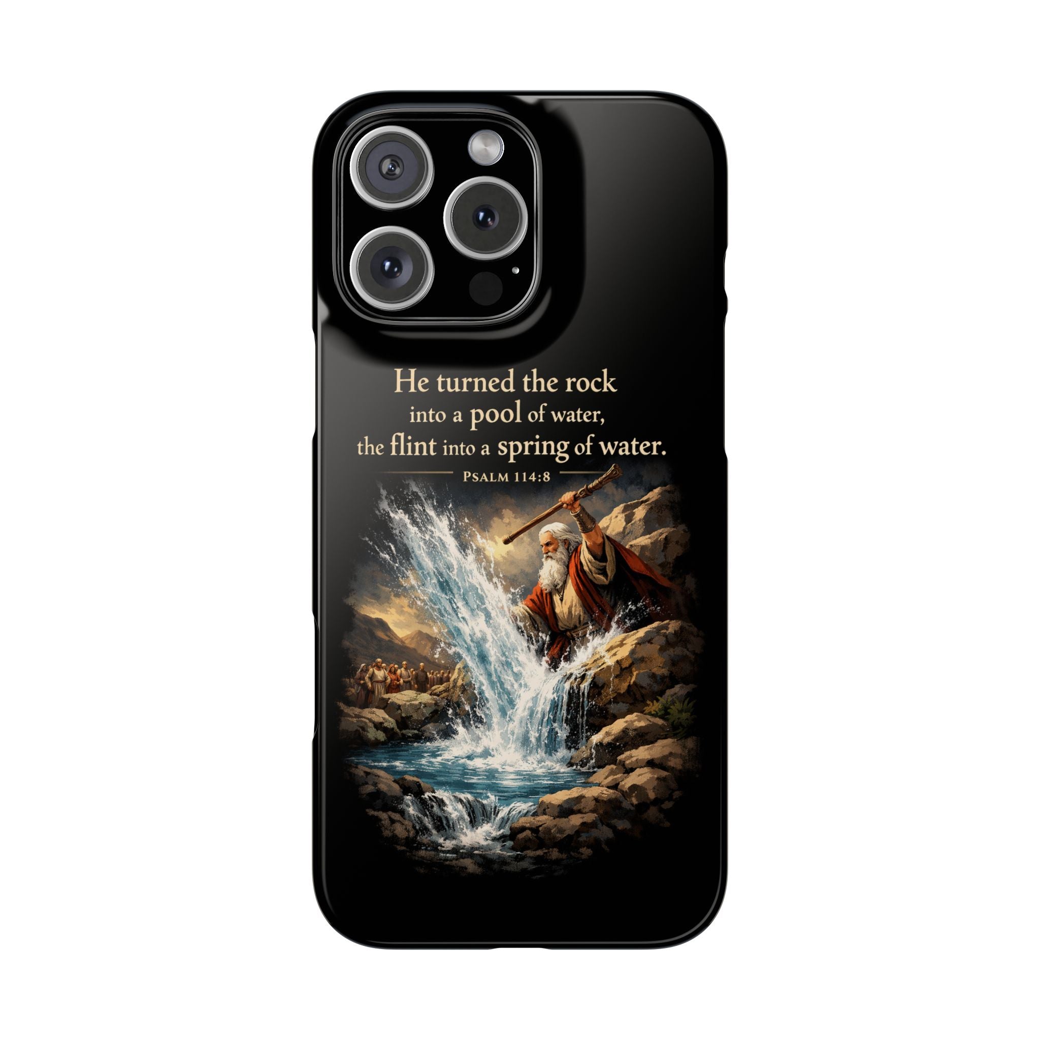 Psalms 114:8 Slim Phone Cases