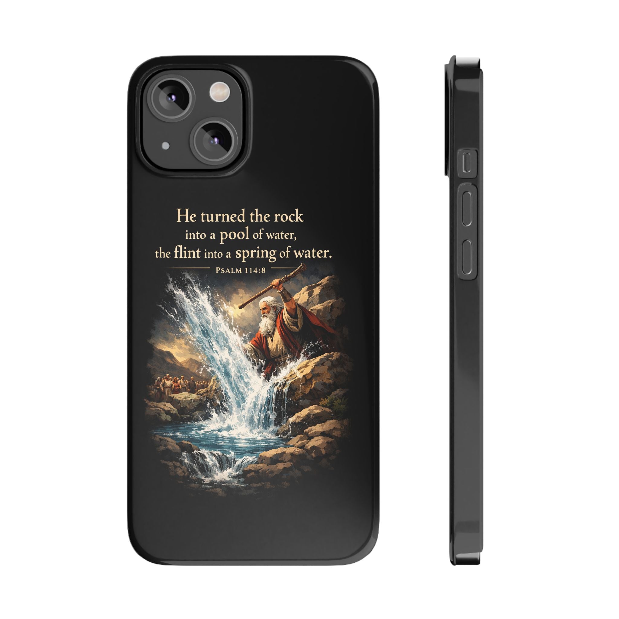 Psalms 114:8 Slim Phone Cases