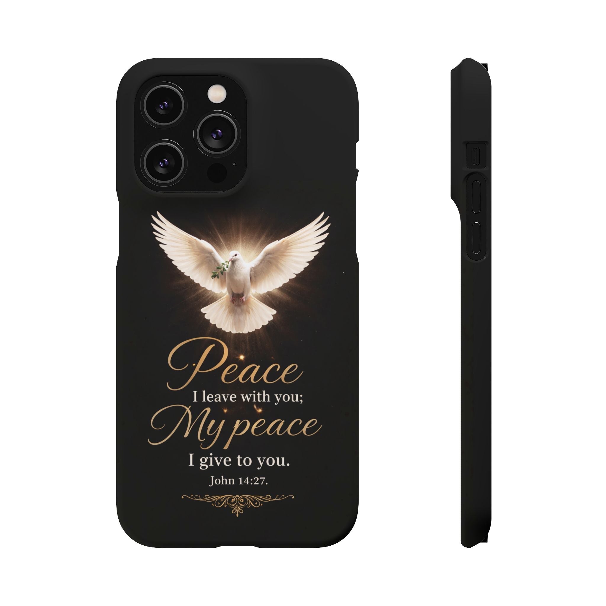 Dove with John 14:27 with Snap Cases