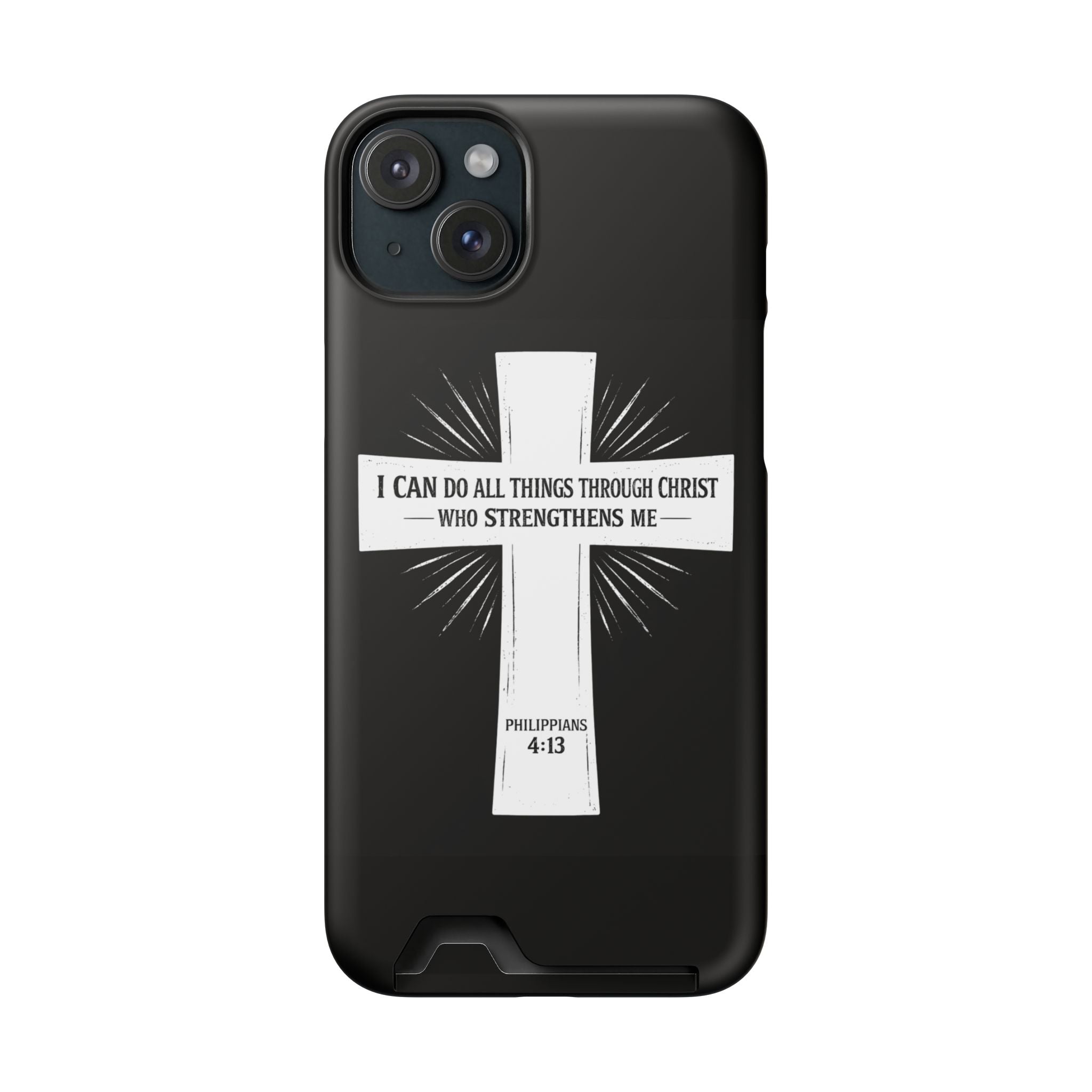 Philippians 4:13 Phone Case (Card Holder)
