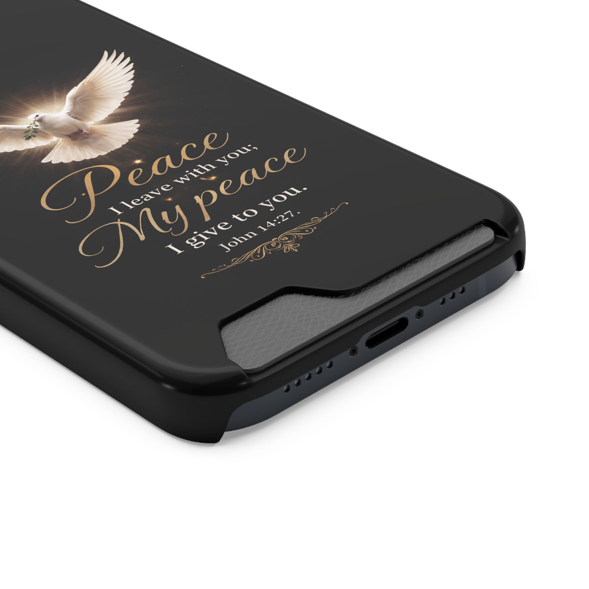John 14:27 Phone Case With Card Holder