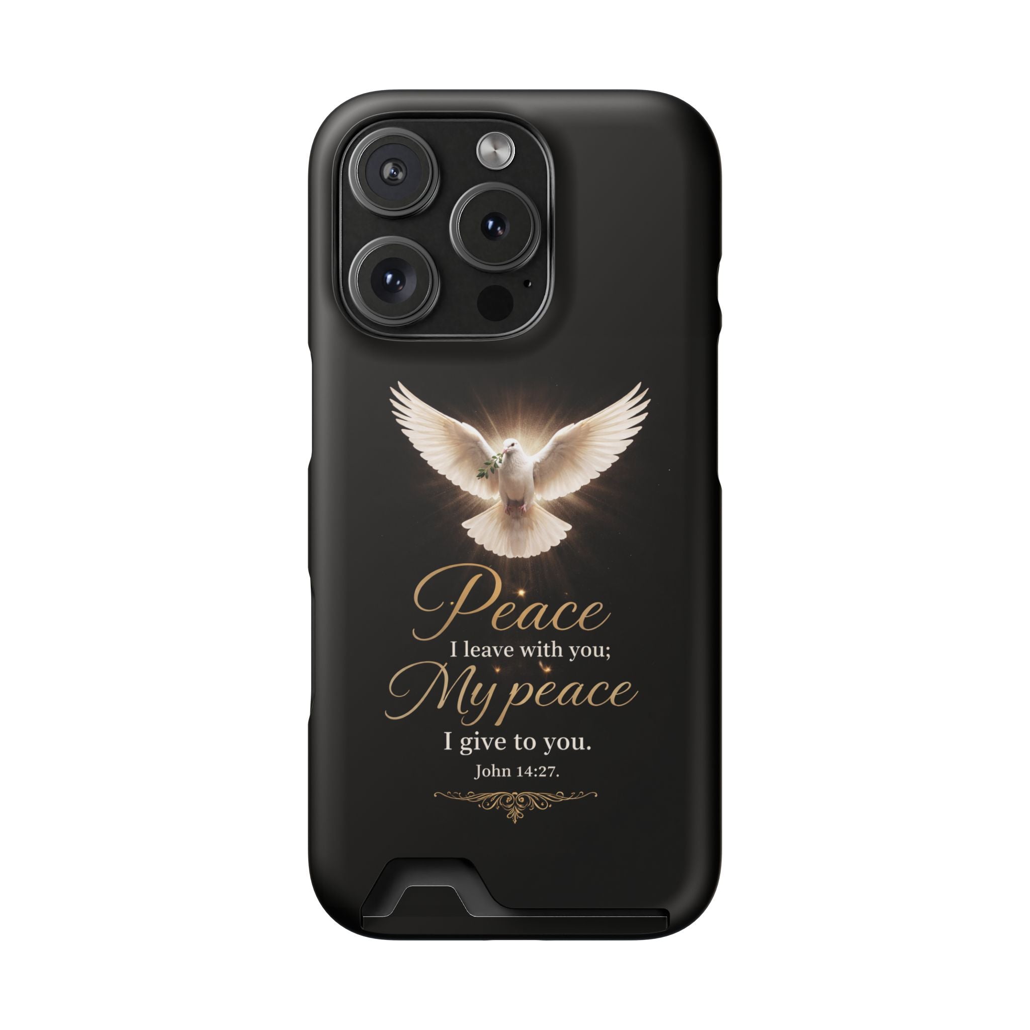 John 14:27 Phone Case With Card Holder