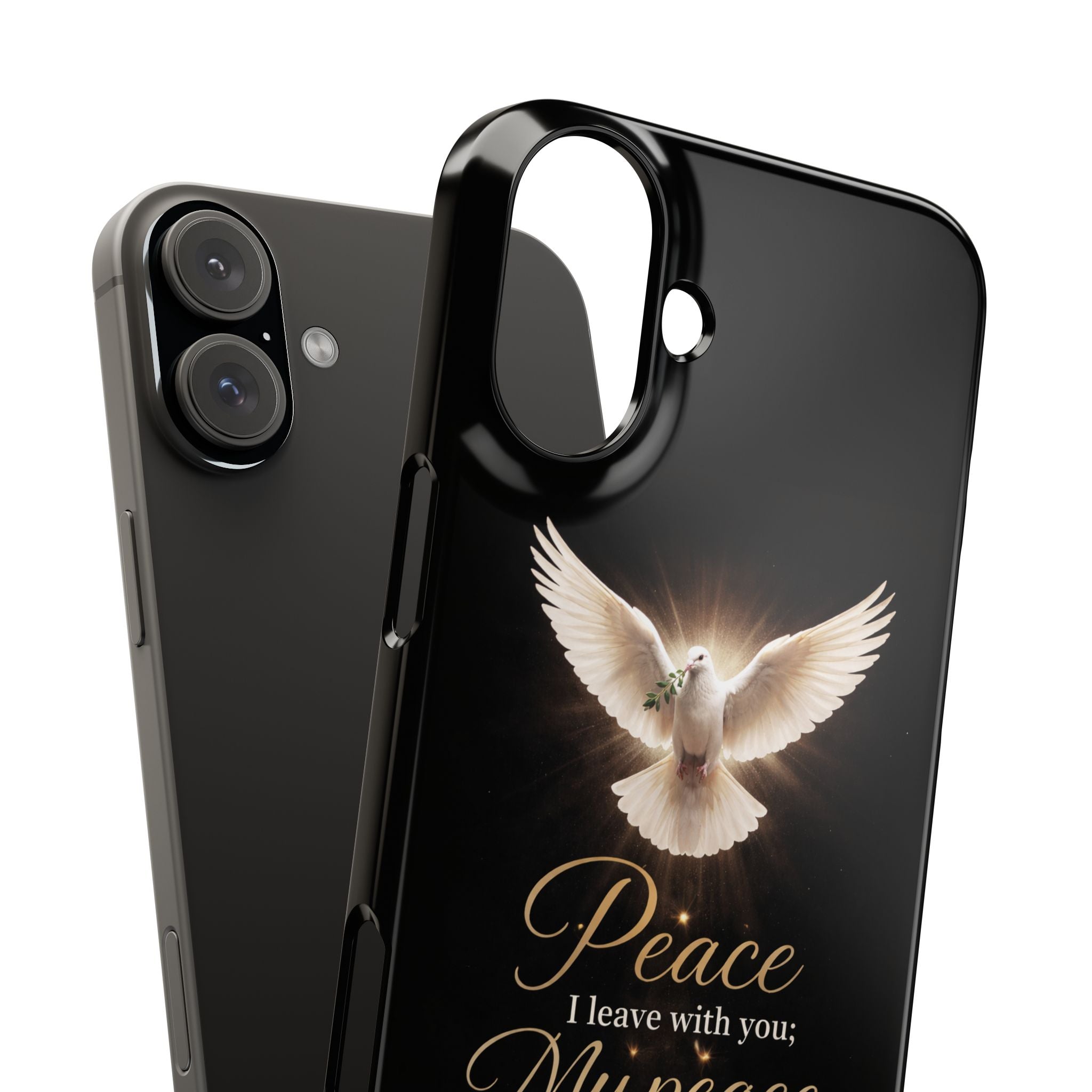 Dove with John 14:27 with Snap Cases