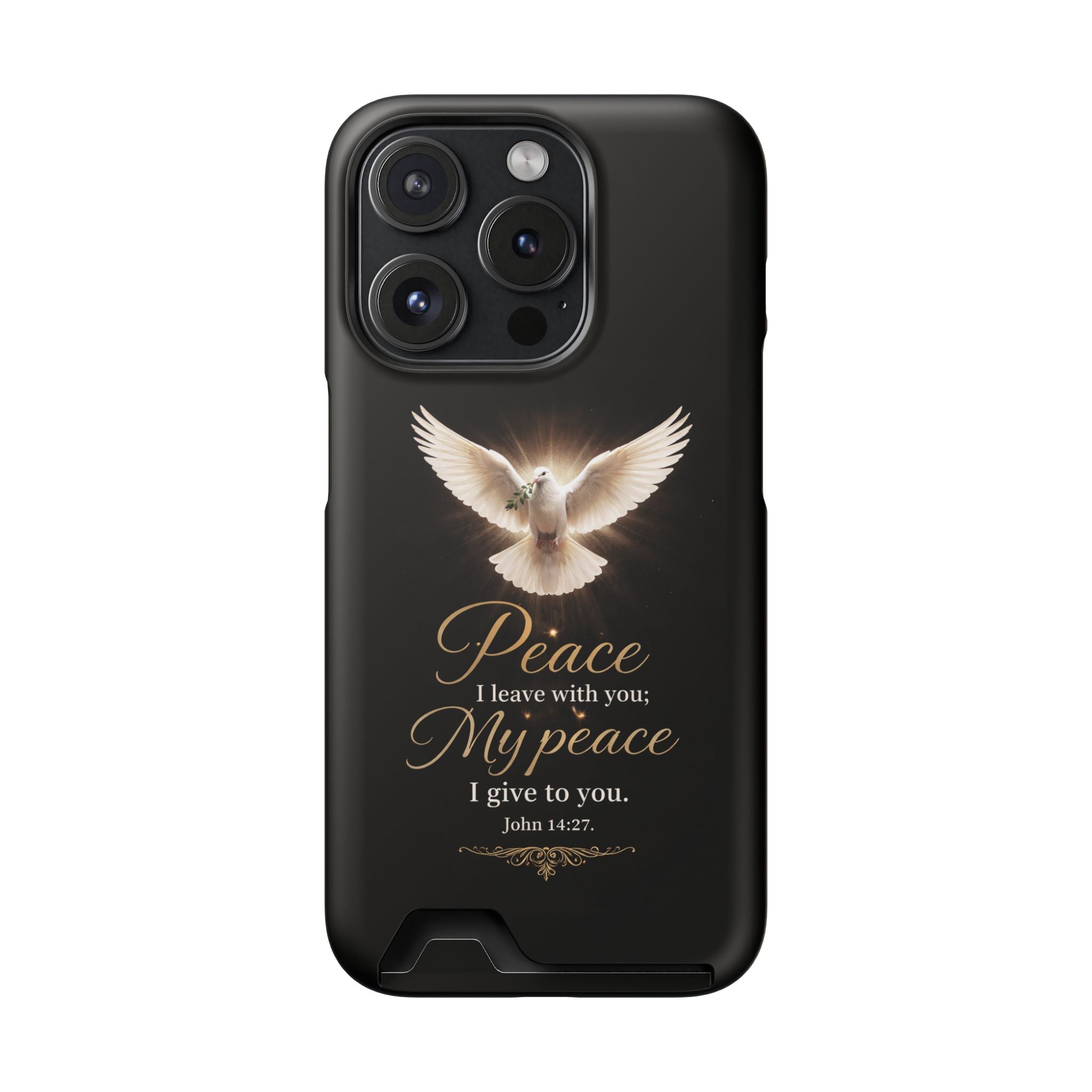 John 14:27 Phone Case With Card Holder