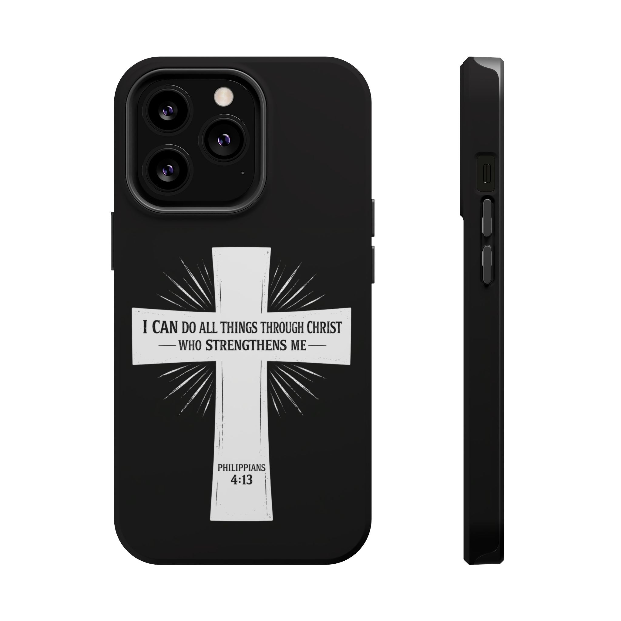 Philippians 4:13 Magnetic Impact-Resistant Cases