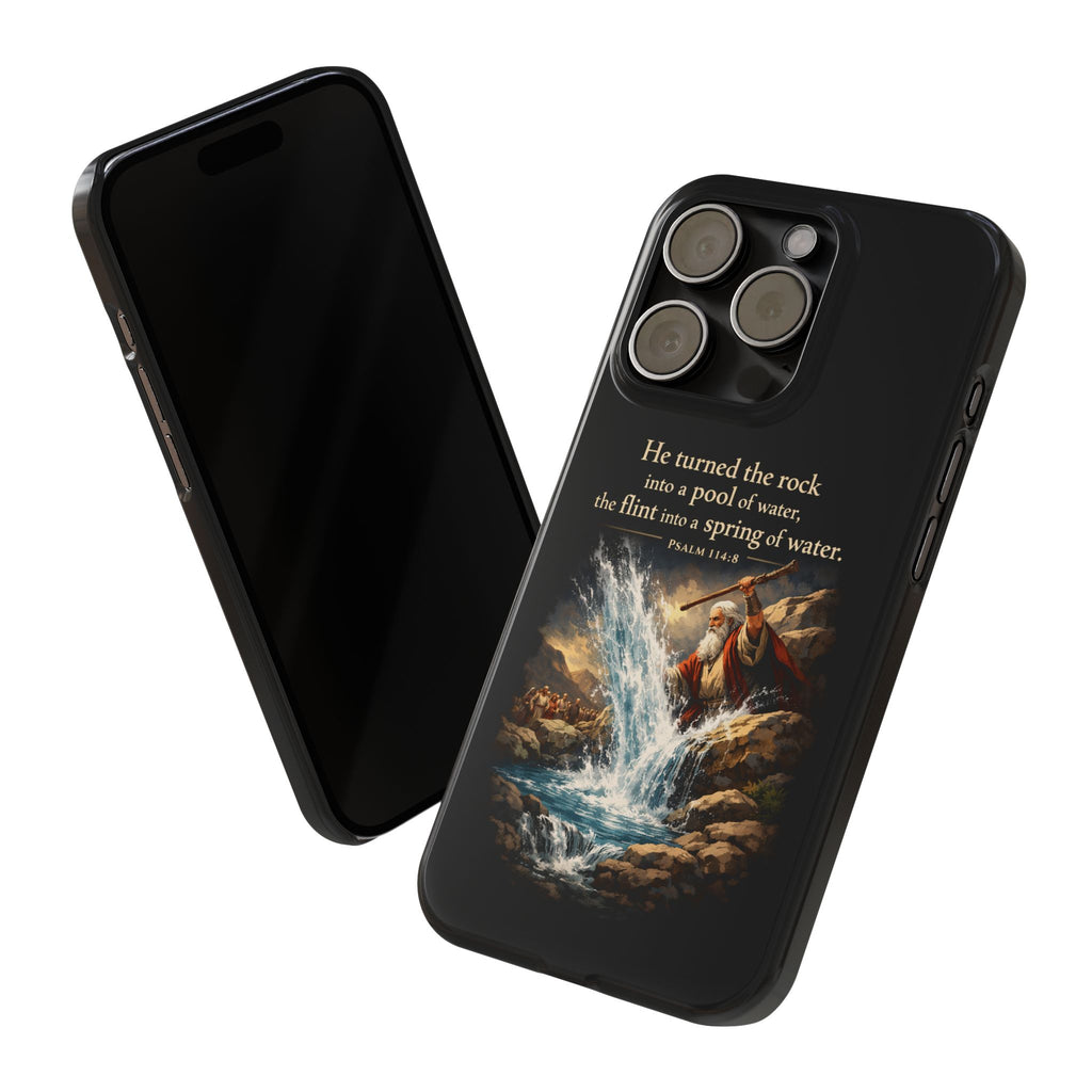 Psalms 114:8 Slim Phone Cases