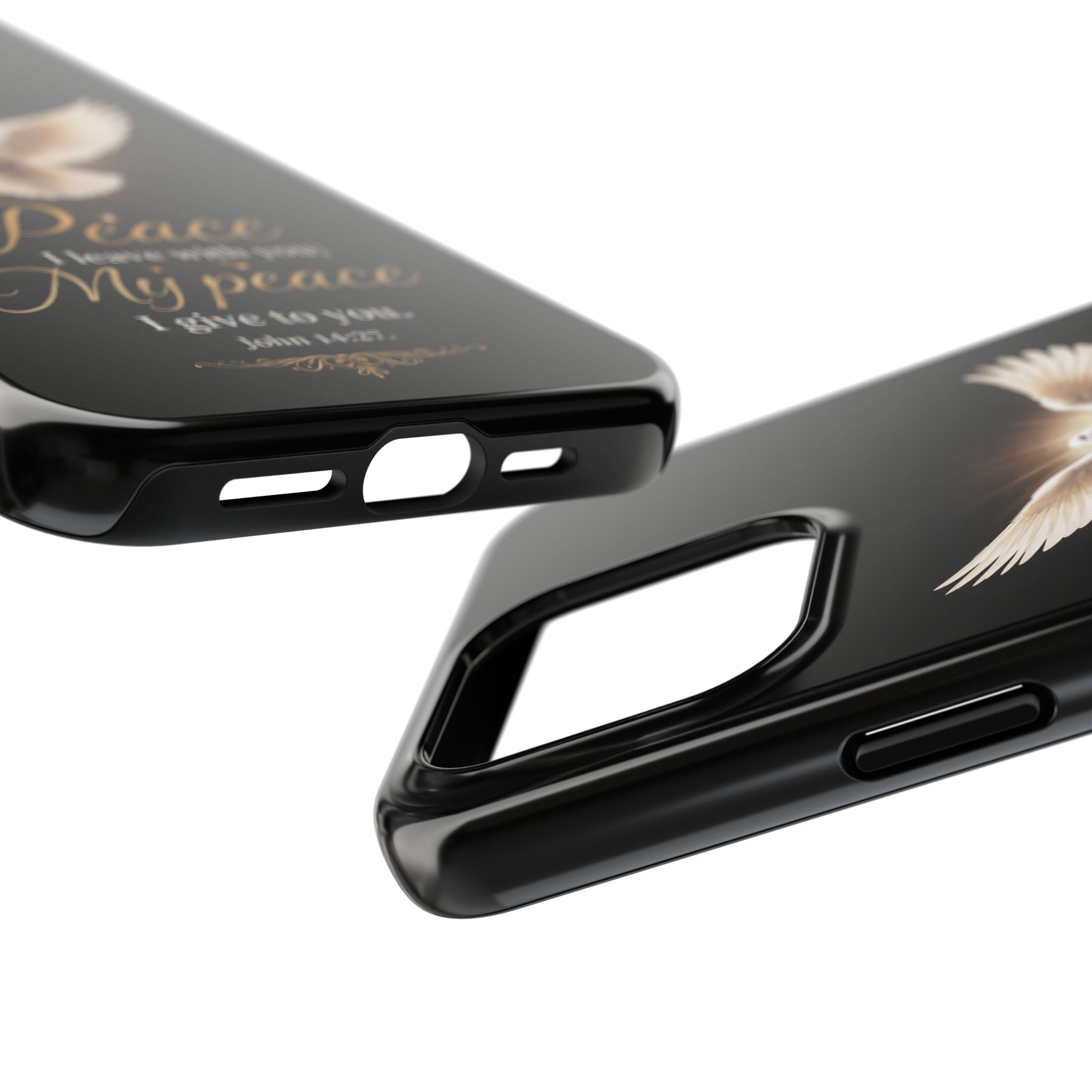 Dove with John 14:27 Tough Phone Cases