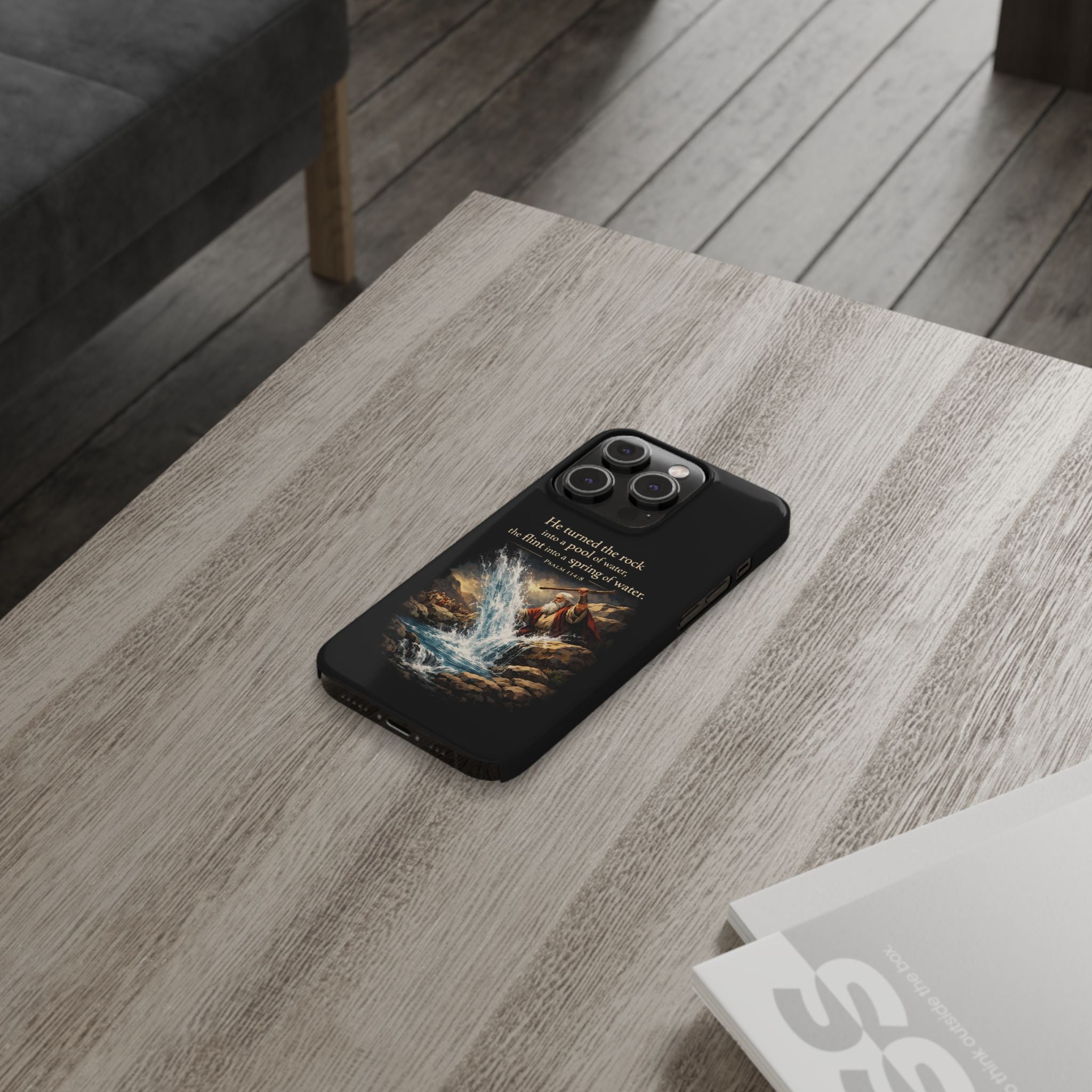 Psalms 114:8 Slim Phone Cases