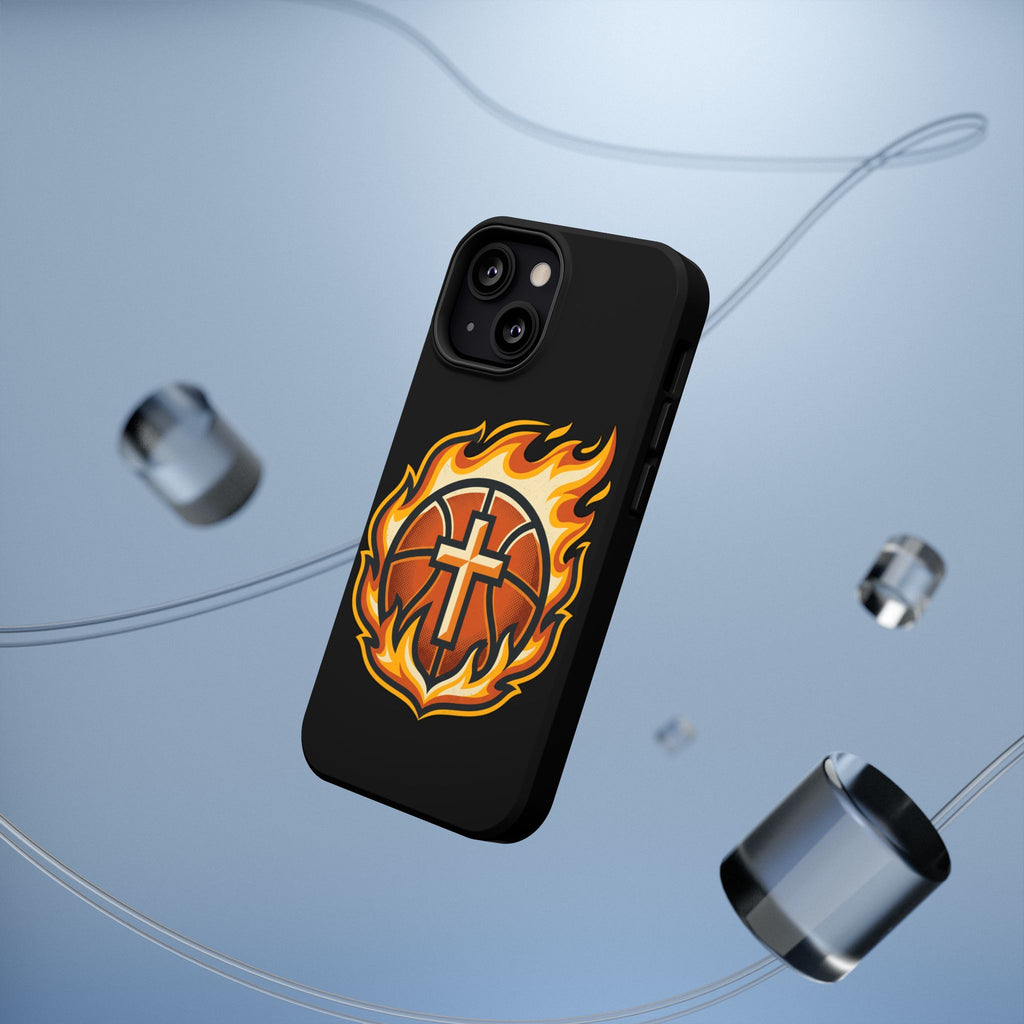 Basketball with cross and fire Impact-Resistant Cases