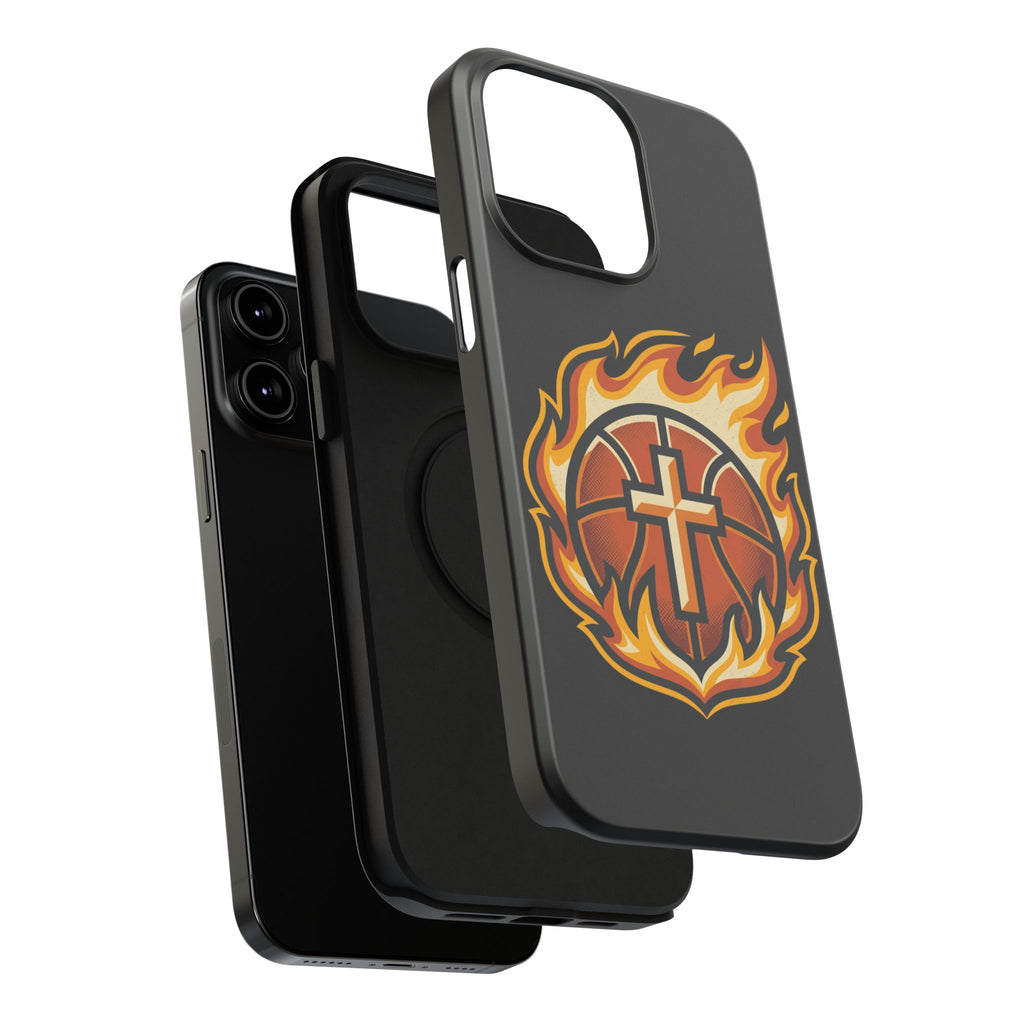 Basketball with cross and fire Impact-Resistant Cases