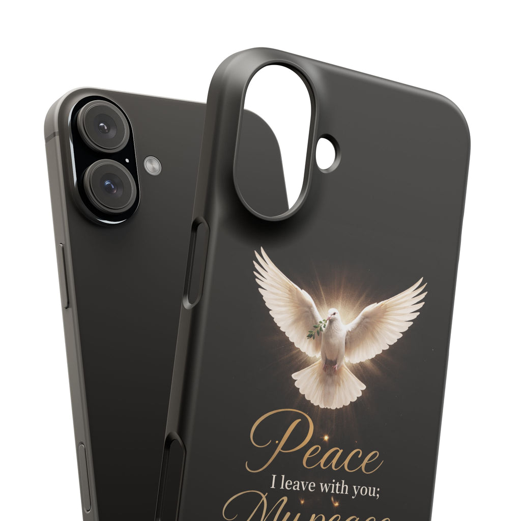Dove with John 14:27 with Snap Cases
