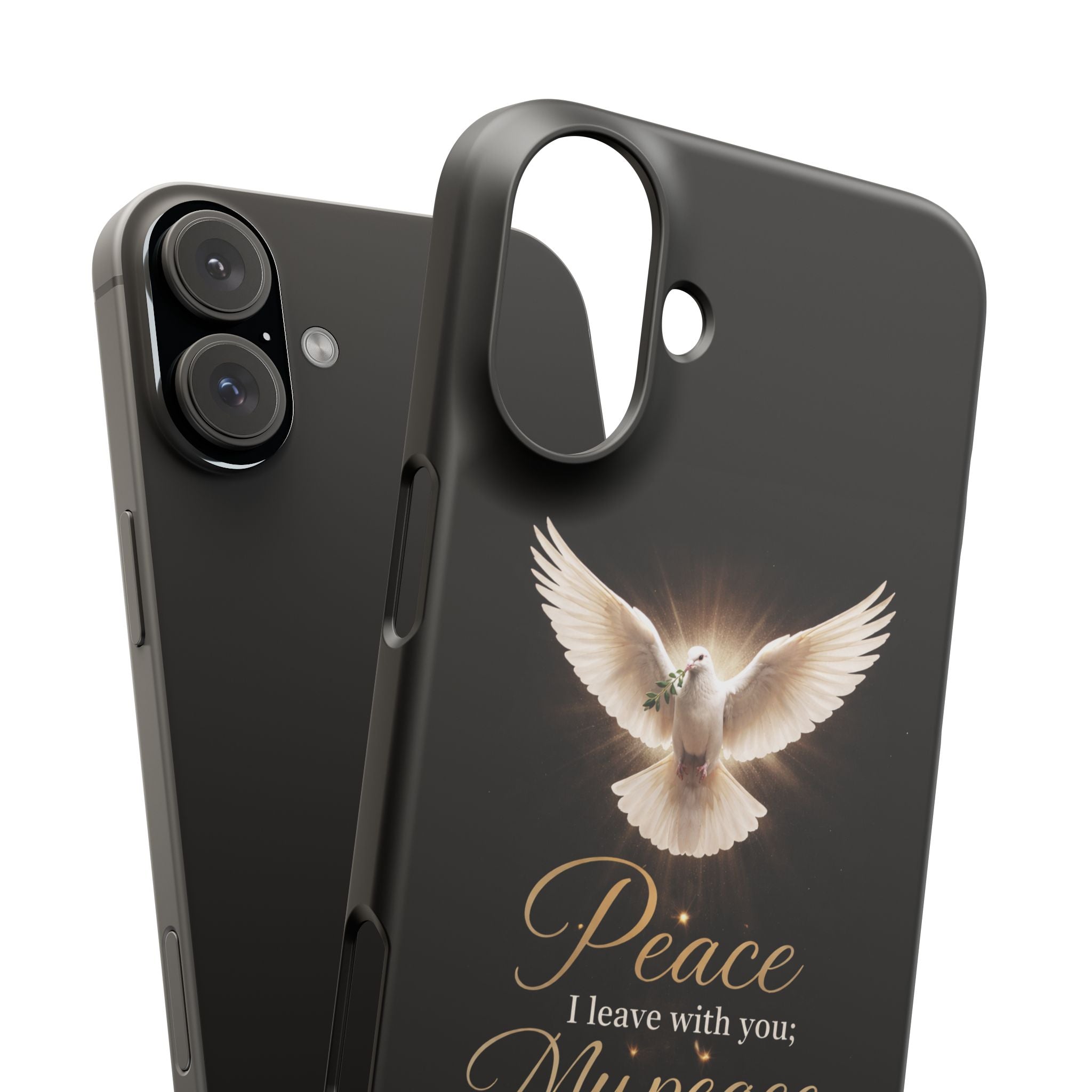 Dove with John 14:27 with Snap Cases
