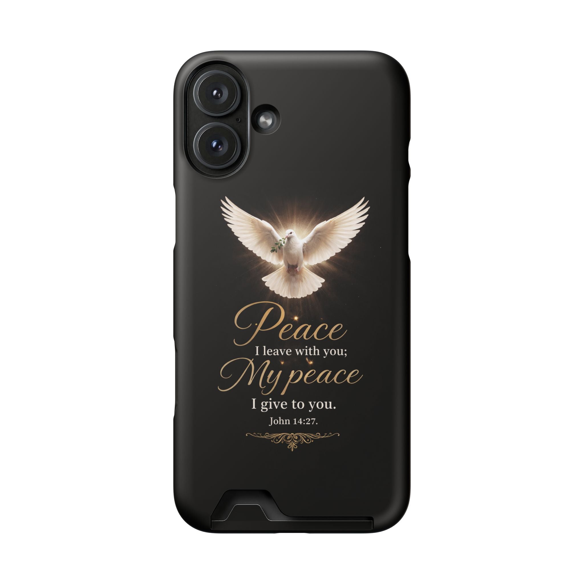 John 14:27 Phone Case With Card Holder