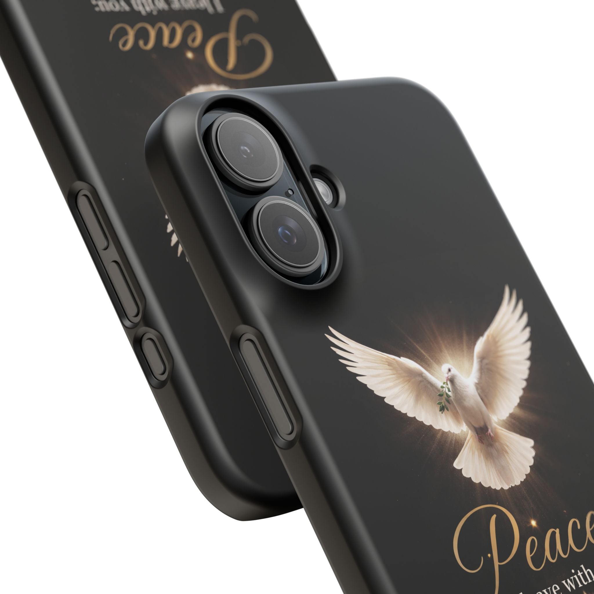 Dove with John 14:27 with Snap Cases