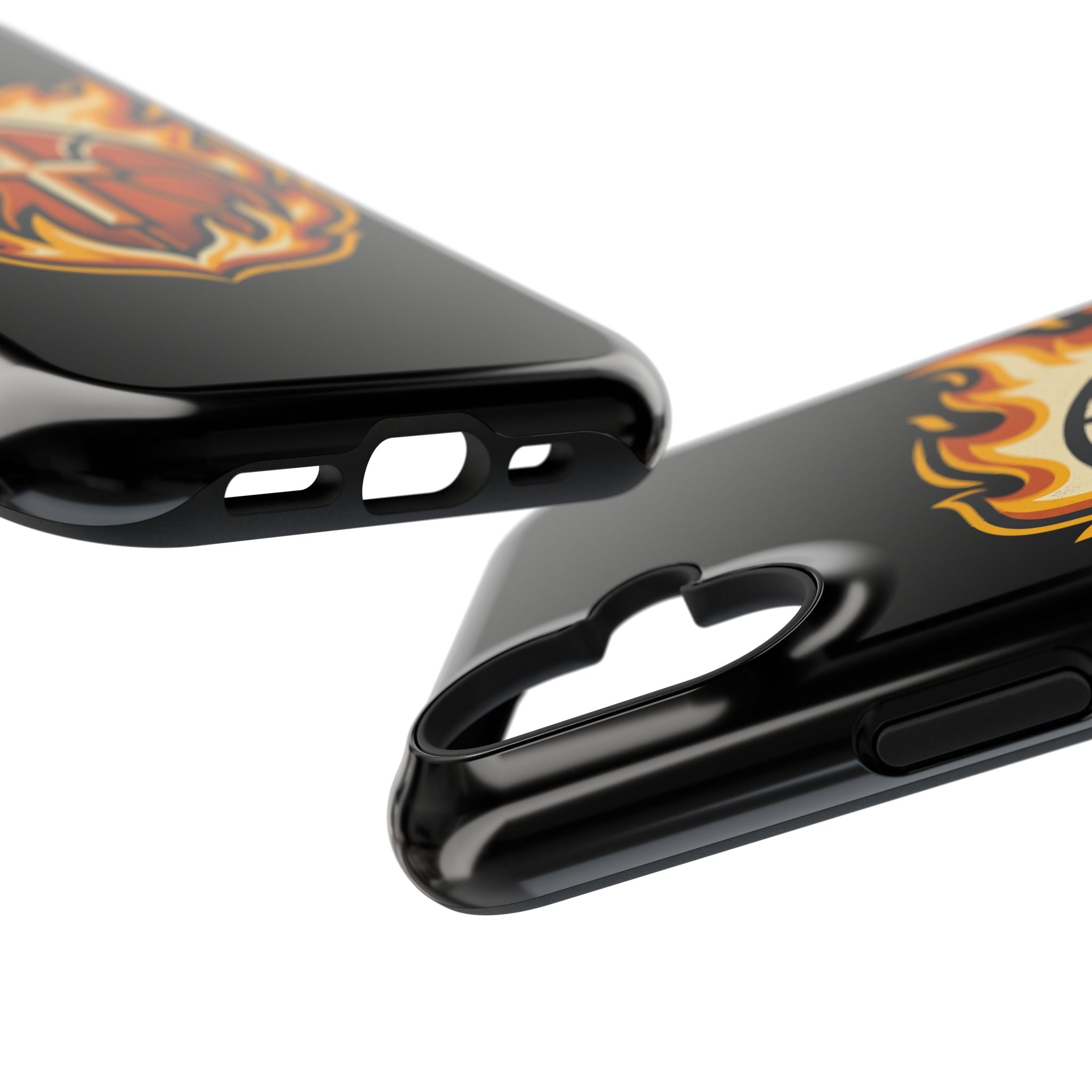 Basketball with cross and fire Impact-Resistant Cases