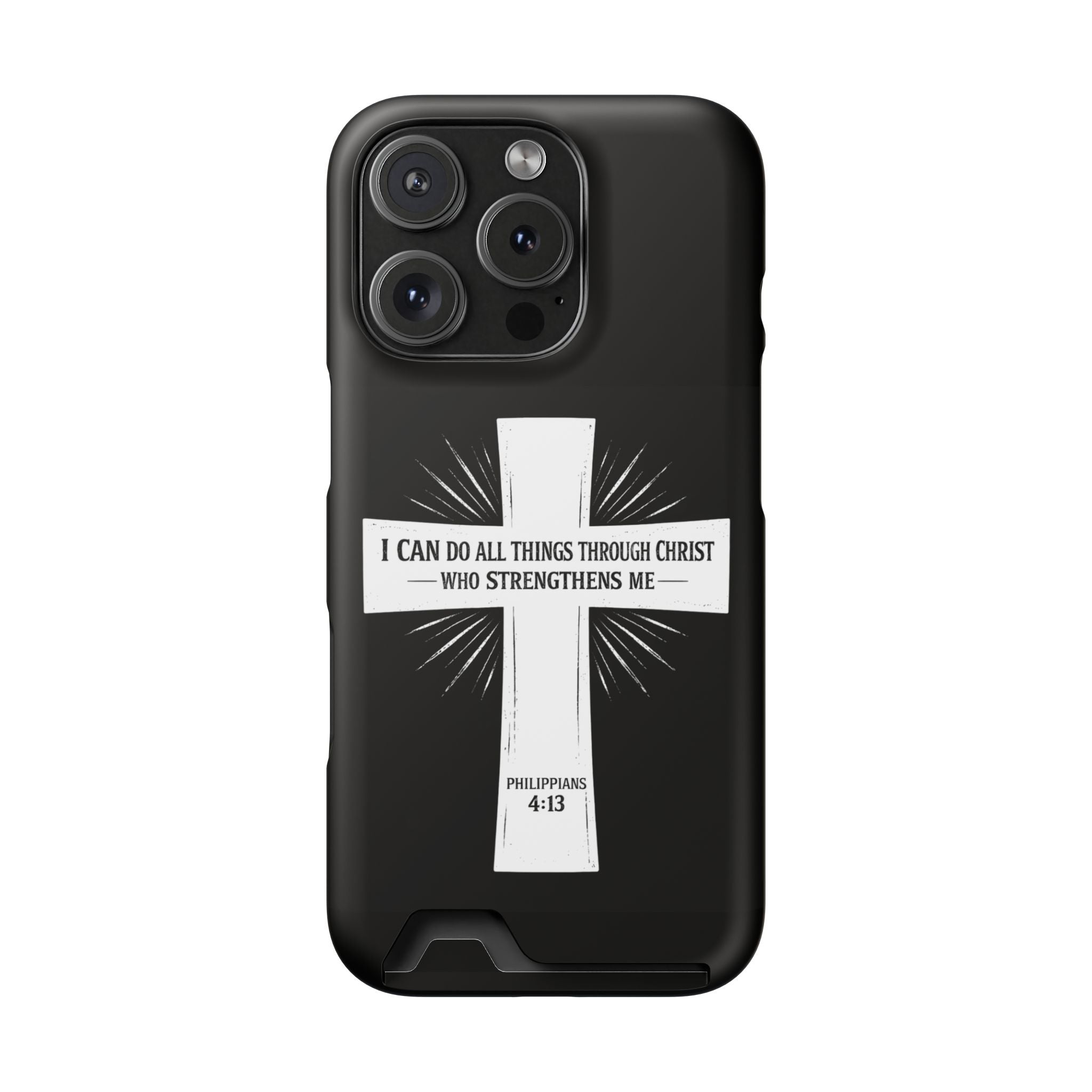 Philippians 4:13 Phone Case (Card Holder)