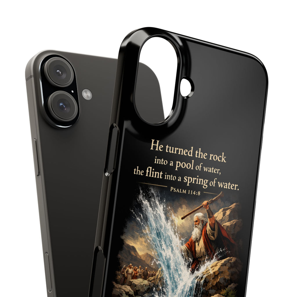 Psalms 114:8 Slim Phone Cases