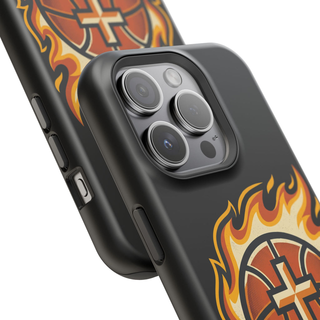 Basketball with cross and fire Impact-Resistant Cases