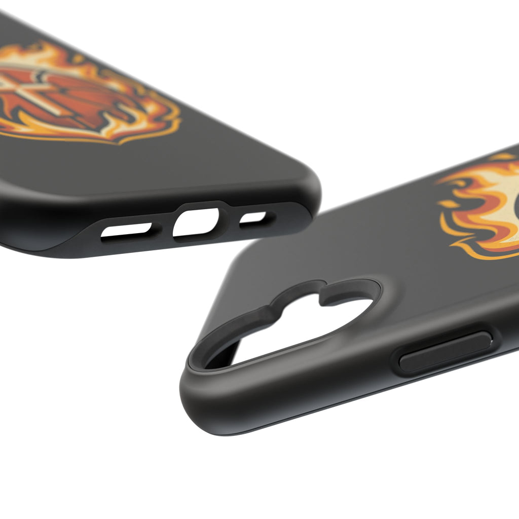 Basketball with cross and fire Impact-Resistant Cases