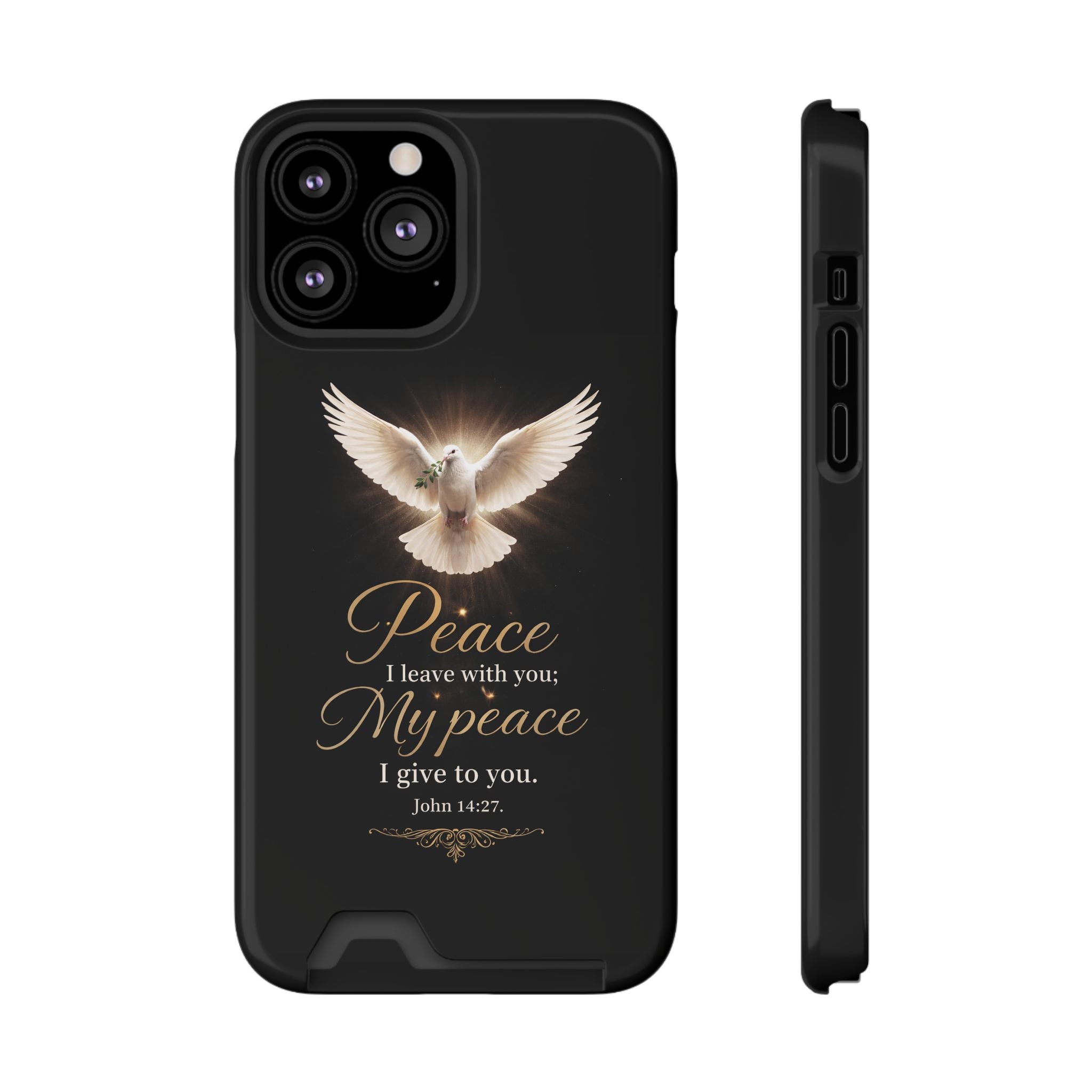John 14:27 Phone Case With Card Holder