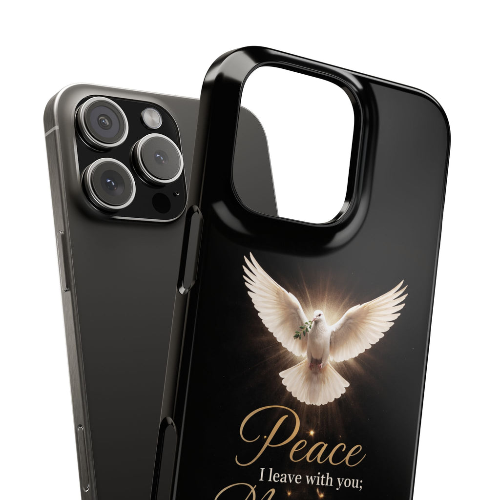 Dove with John 14:27 with Snap Cases