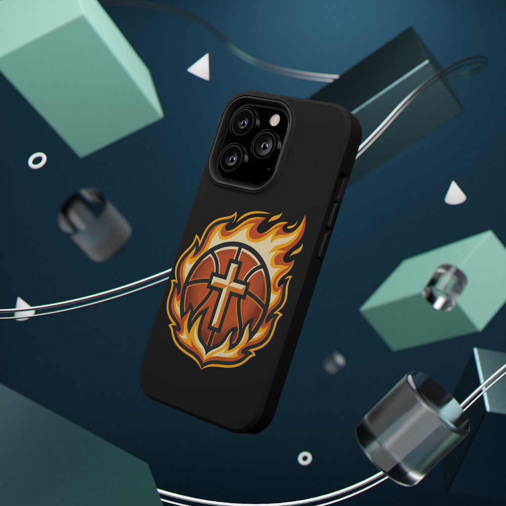 Basketball with cross and fire Impact-Resistant Cases